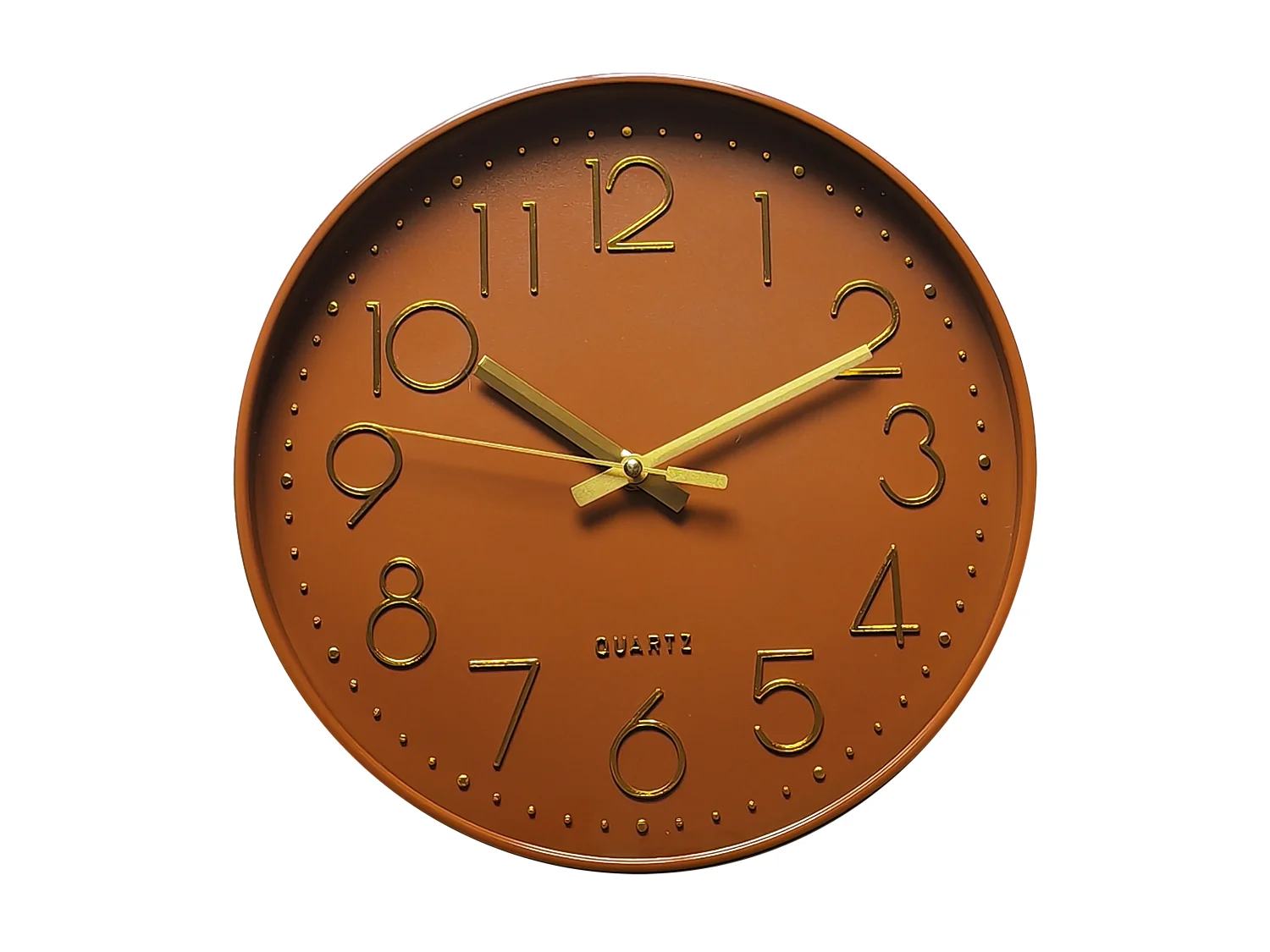 Horloge color block terracotta 30.5cm