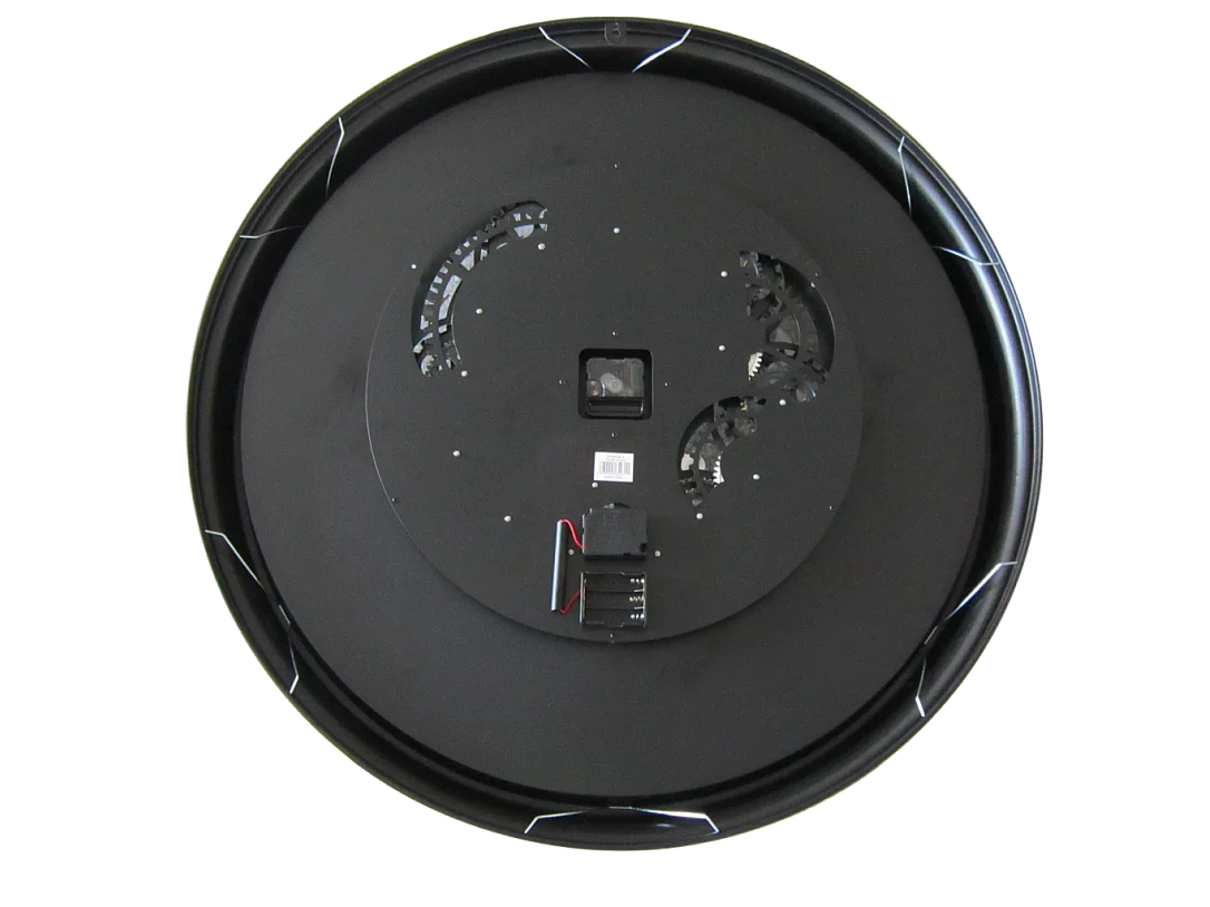 Horloge mécanismes noir et doré 80cm