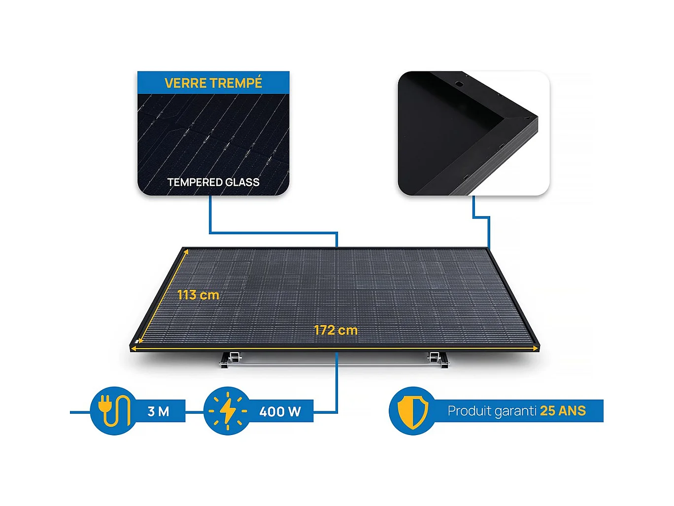 Panneau solaire 400w "Solar Tech"  plug and play - Kit de démarrage