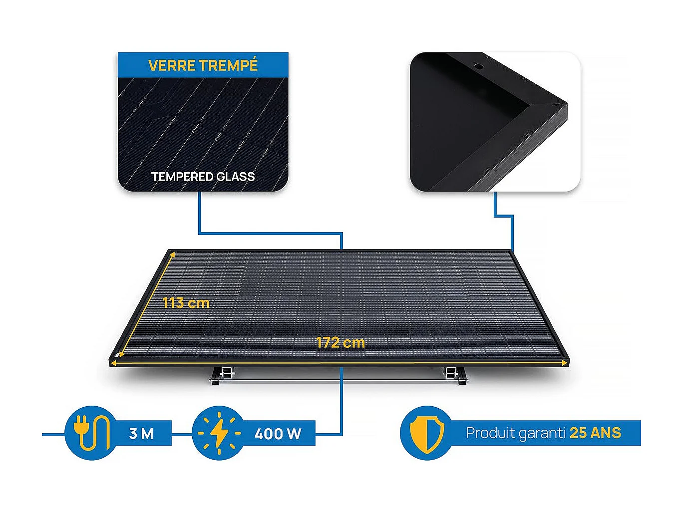 Panel sloneczny typu plug and play "Solar Tech" o mocy 400 W – zestaw startowy