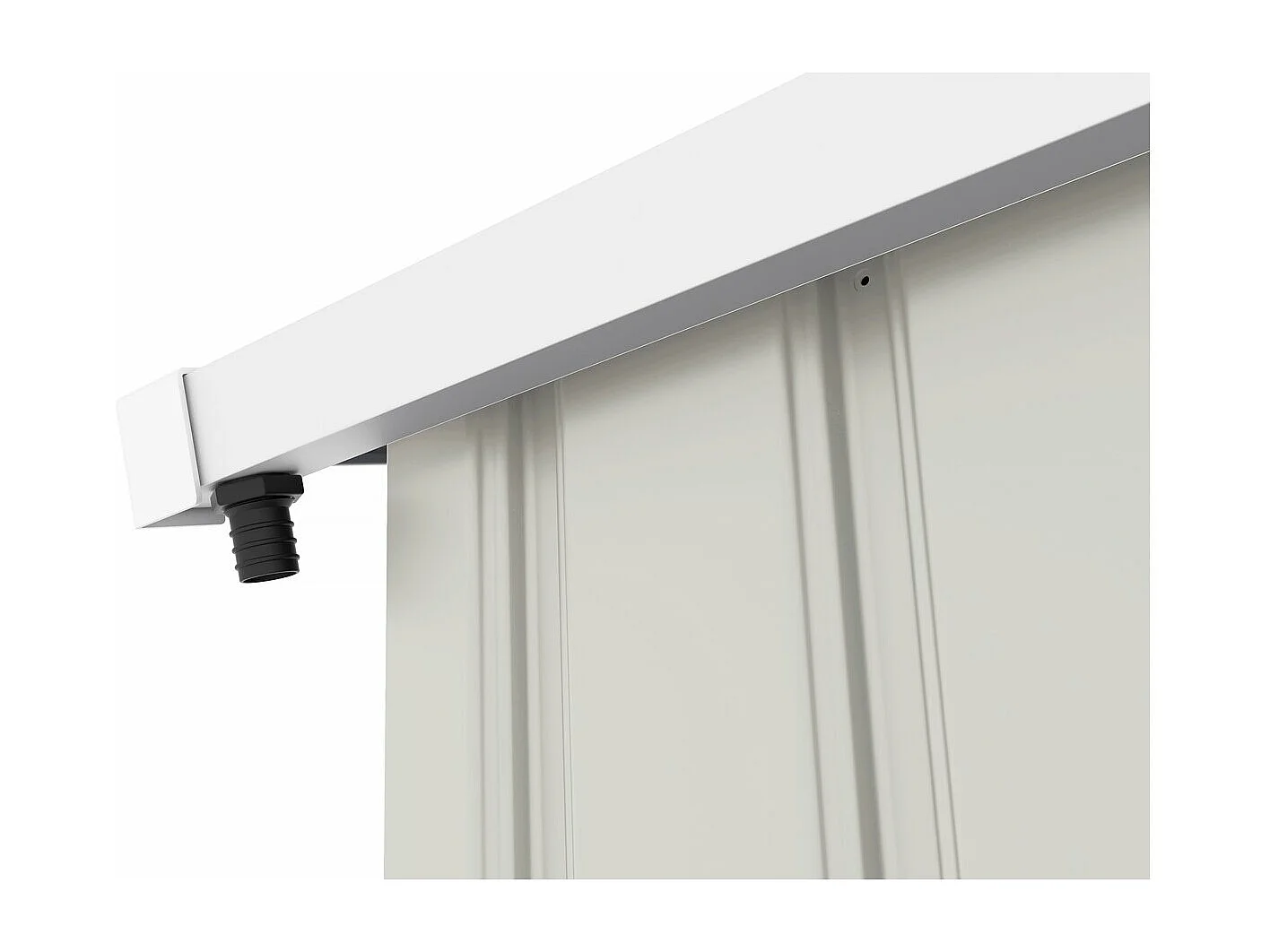 Abrigo de jardim em metal "Nebraska" - 4,07m² com caleira e recolhedor de água