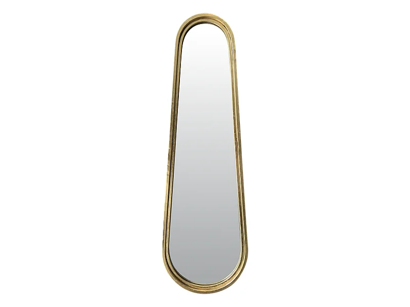 Miroir métal doré long 30x100cm