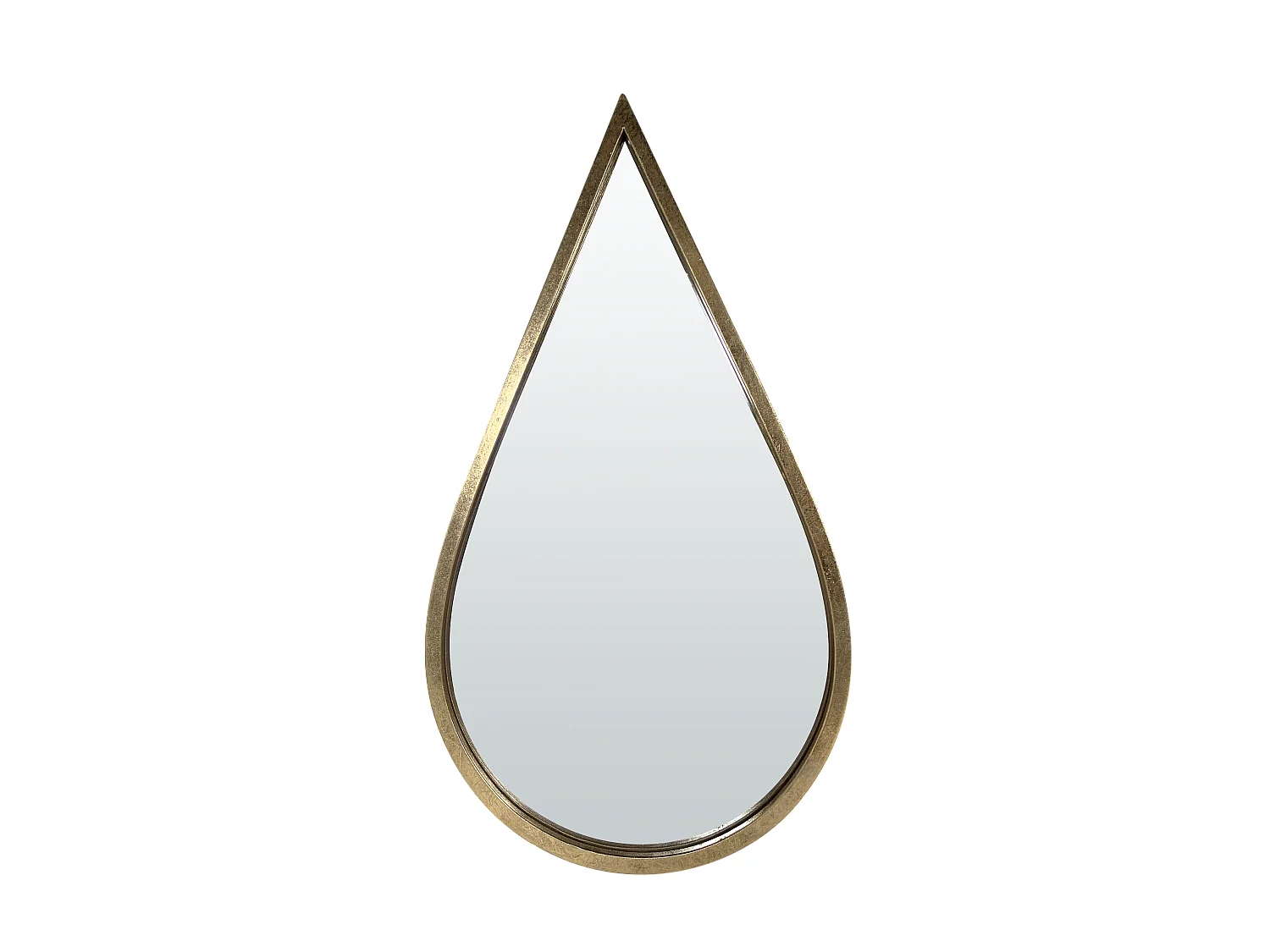 Miroir goutte métal doré 24.5x44.5cm