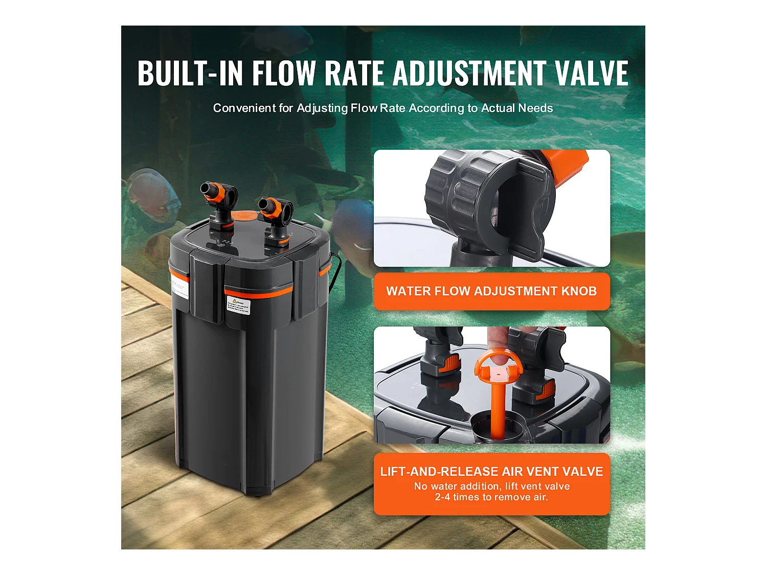 Filtre SucceBuy D'aquarium  75 Gallons 11 W UV Silencieux pour Aquarium