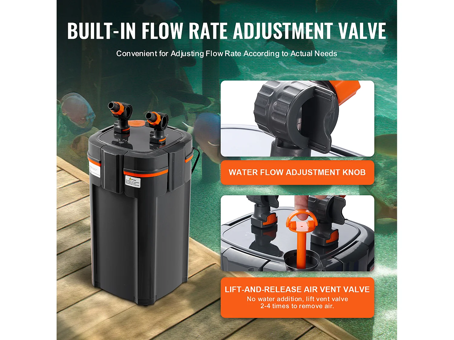 Filtre SucceBuy D'aquarium  75 Gallons 11 W UV Silencieux pour Aquarium