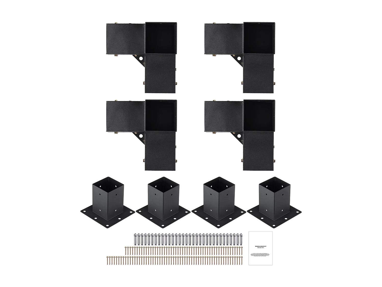 Pergola Beugelset SucceBuy 10,2x10,2cm, Binnenmaat 9,1x9,1cm, 8 Stuks 3-weg Houtbewerking DIY