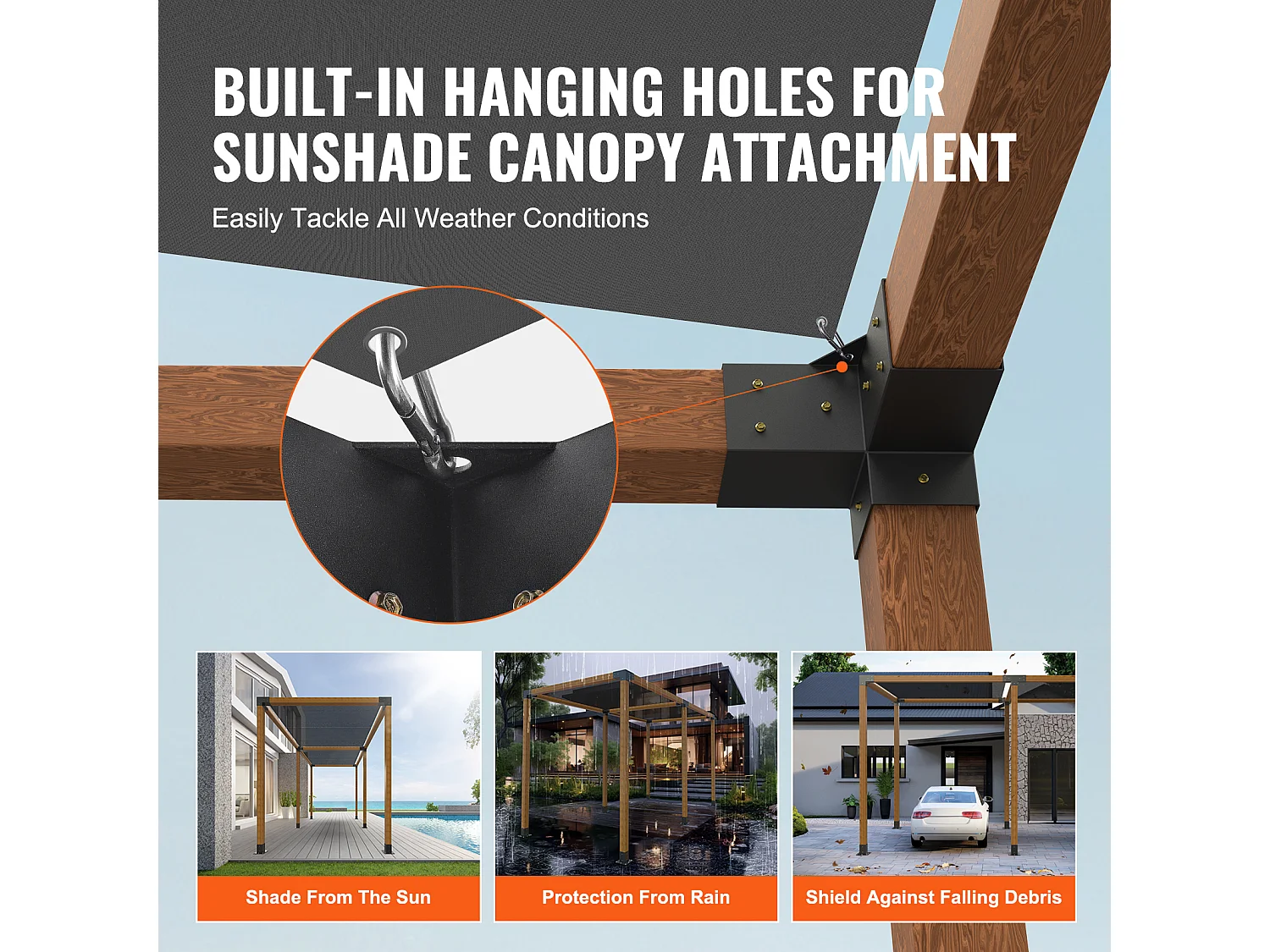 Pergola Beugelset SucceBuy 10,2x10,2cm, Binnenmaat 9,1x9,1cm, 8 Stuks 3-weg Houtbewerking DIY