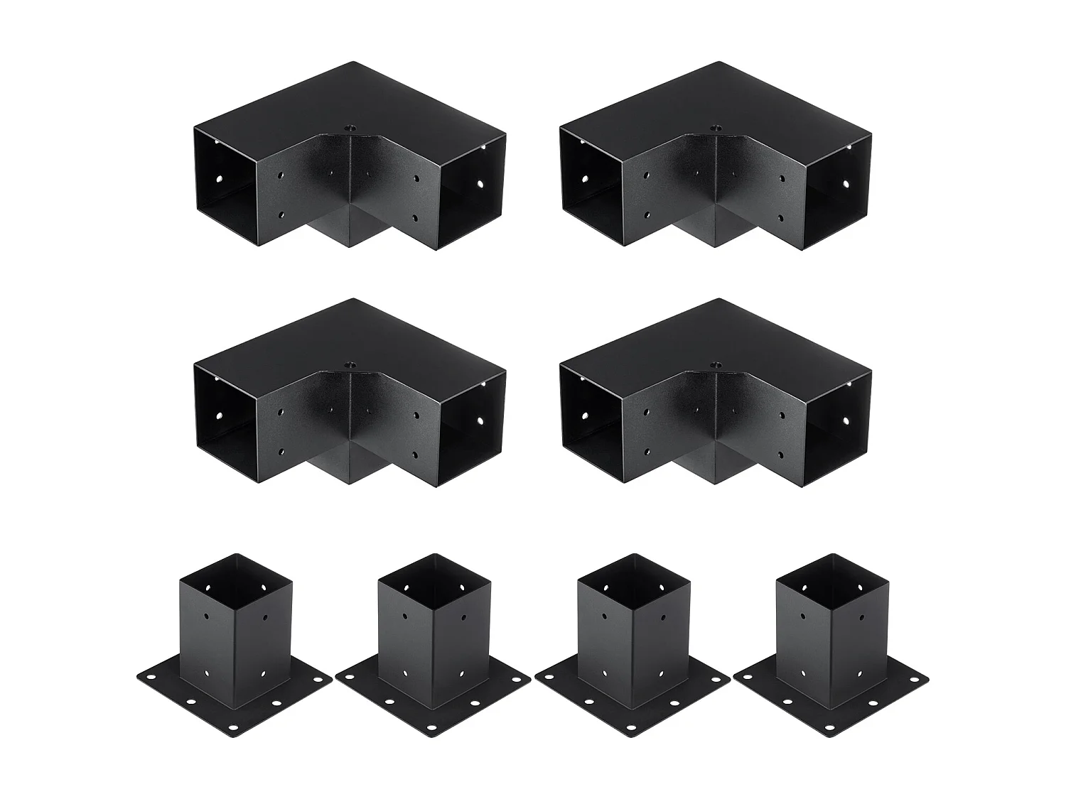 Pergola Beugelset SucceBuy 10,2x10,2cm, Binnenmaat 9,1x9,1cm, 8 Stuks 3-weg Houtbewerking DIY