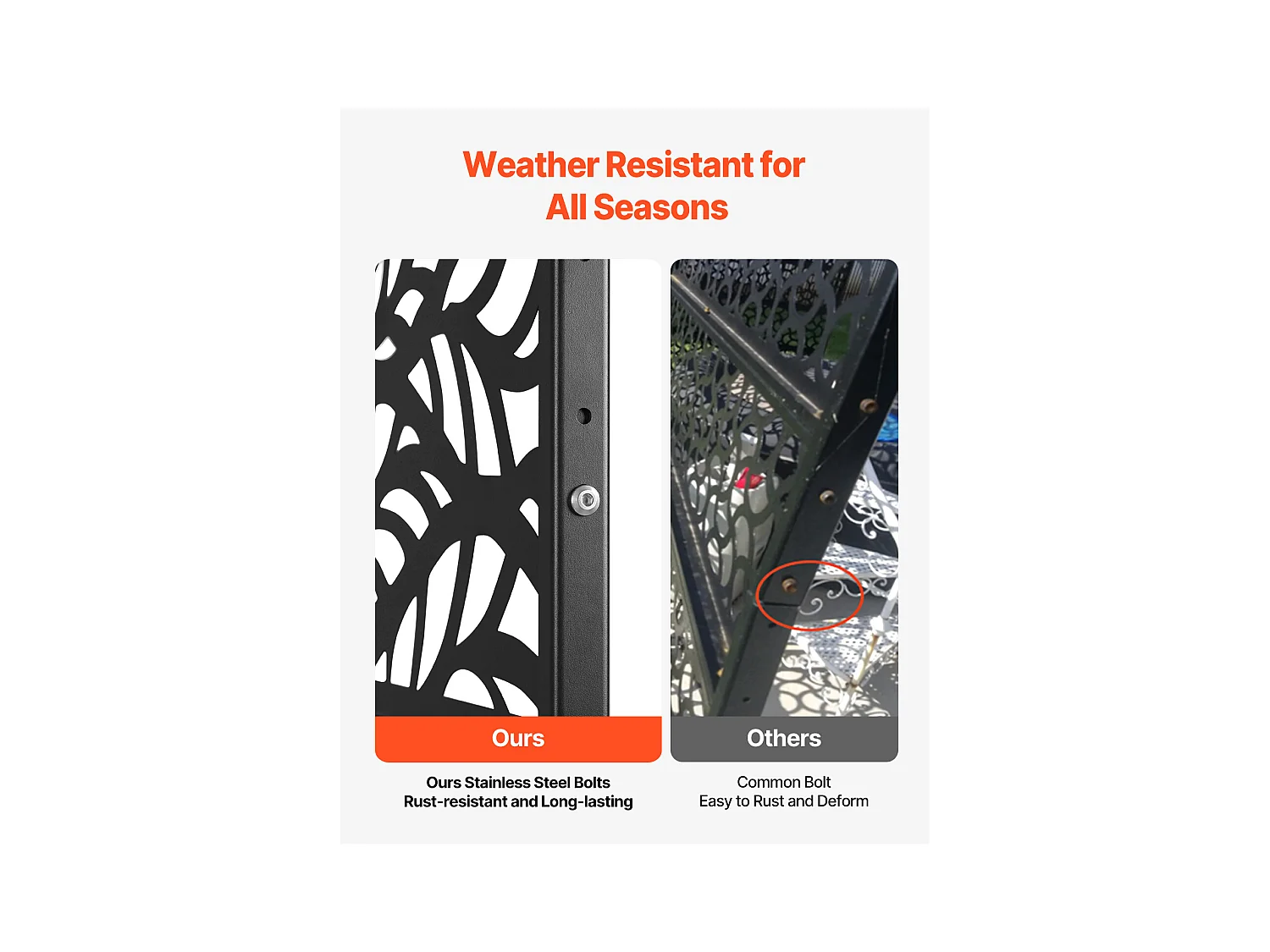 Brise-vue Paravent, SucceBuy Écran de Confidentialité en Métal, 120 x 183 CM, Panneaux Extérieurs, Noir