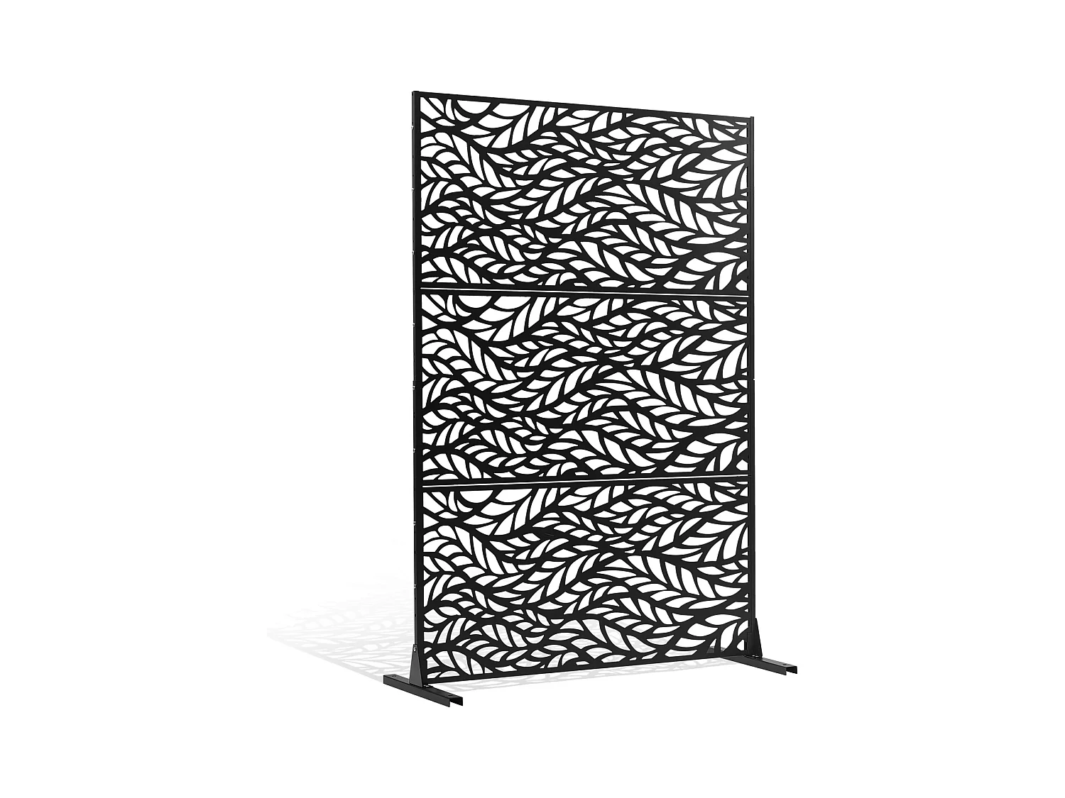 Brise-vue Paravent, SucceBuy Écran de Confidentialité en Métal, 120 x 183 CM, Panneaux Extérieurs, Noir