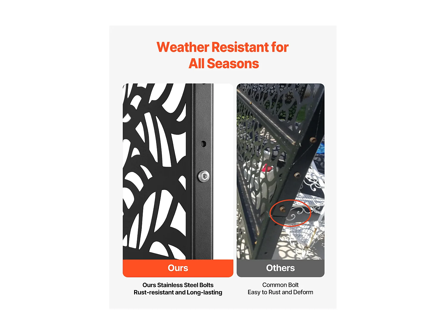 Brise-vue Paravent, SucceBuy Écran de Confidentialité en Métal, 120 x 183 CM, Panneaux Extérieurs, Noir