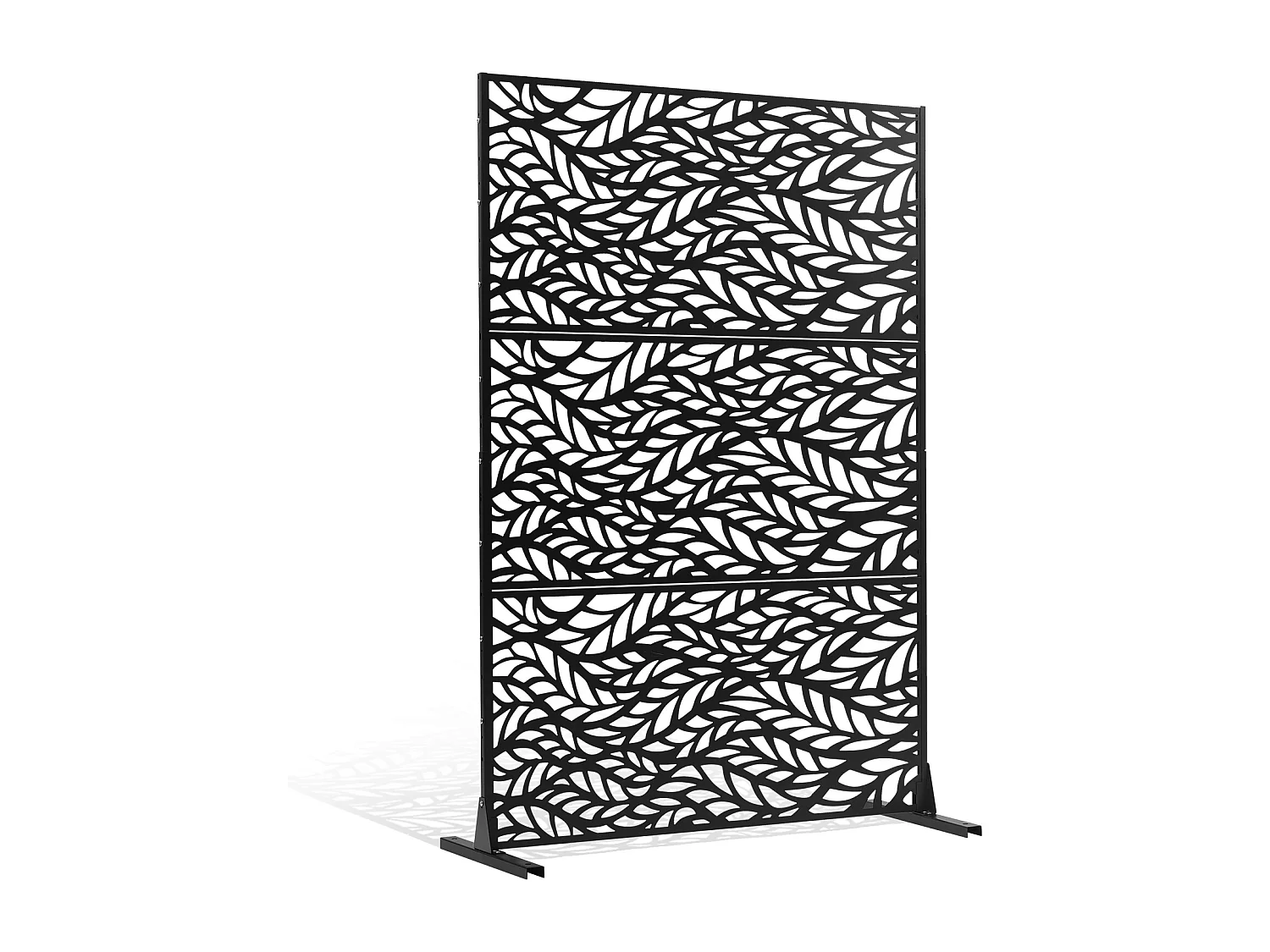 Brise-vue Paravent, SucceBuy Écran de Confidentialité en Métal, 120 x 183 CM, Panneaux Extérieurs, Noir