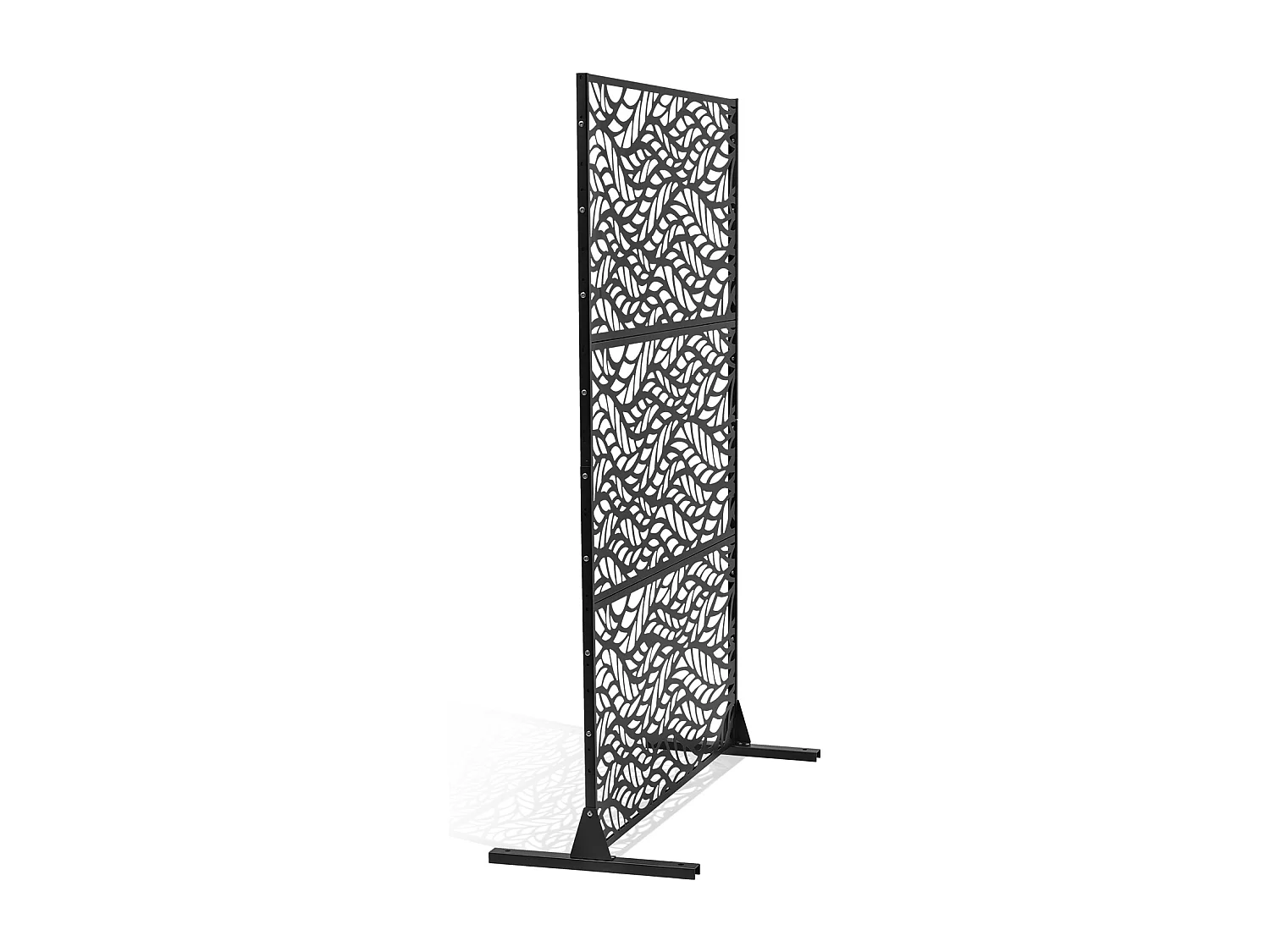 Brise-vue Paravent, SucceBuy Écran de Confidentialité en Métal, 120 x 183 CM, Panneaux Extérieurs, Noir