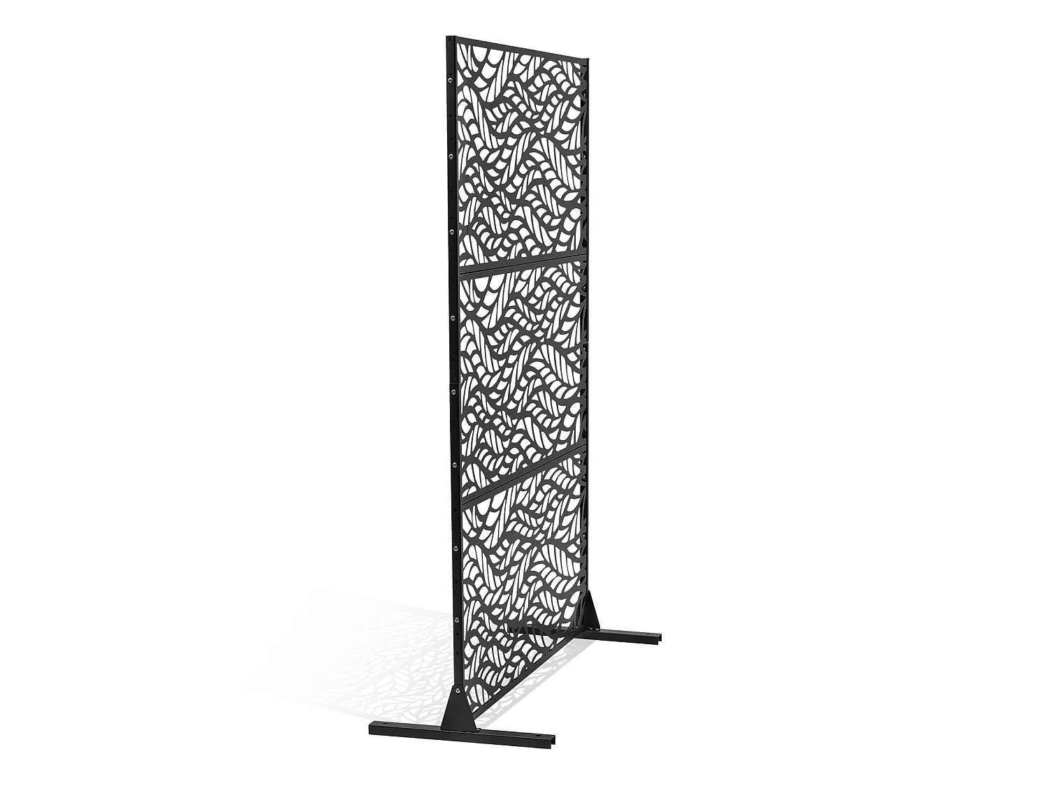 Brise-vue Paravent, SucceBuy Écran de Confidentialité en Métal, 120 x 183 CM, Panneaux Extérieurs, Noir