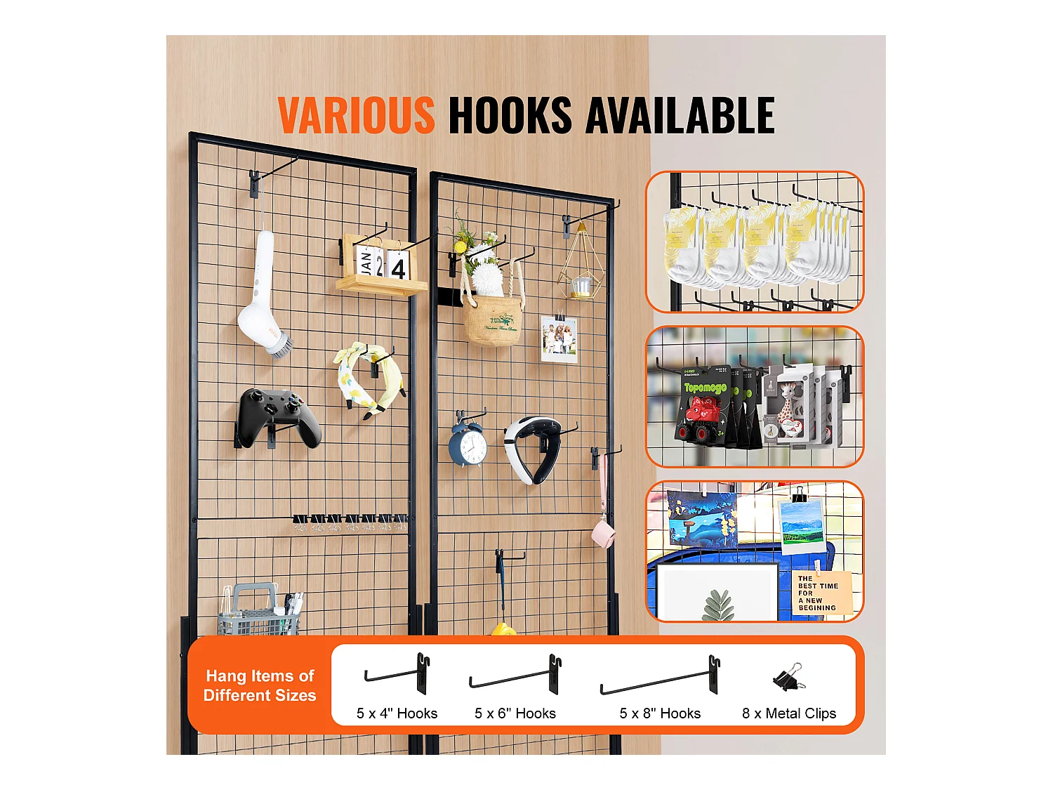 Tour Murale Grillagé SucceBuy 61x170.7cm, Paquet de 2, Supports d'Affichage