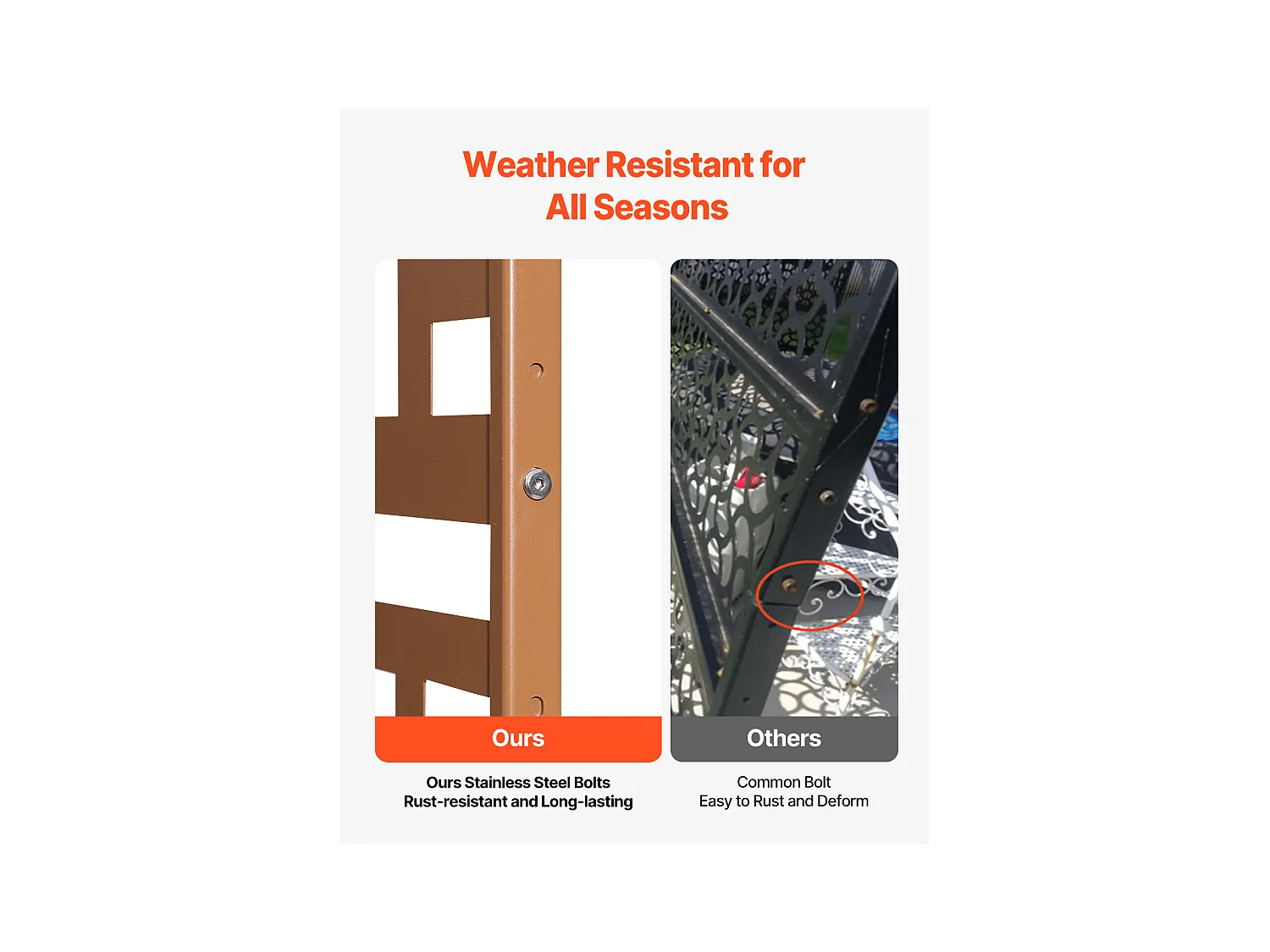 Brise-vue Paravent, SucceBuy Écran de Confidentialité en Métal 91 x 183 CM Panneaux Extérieurs, Brun