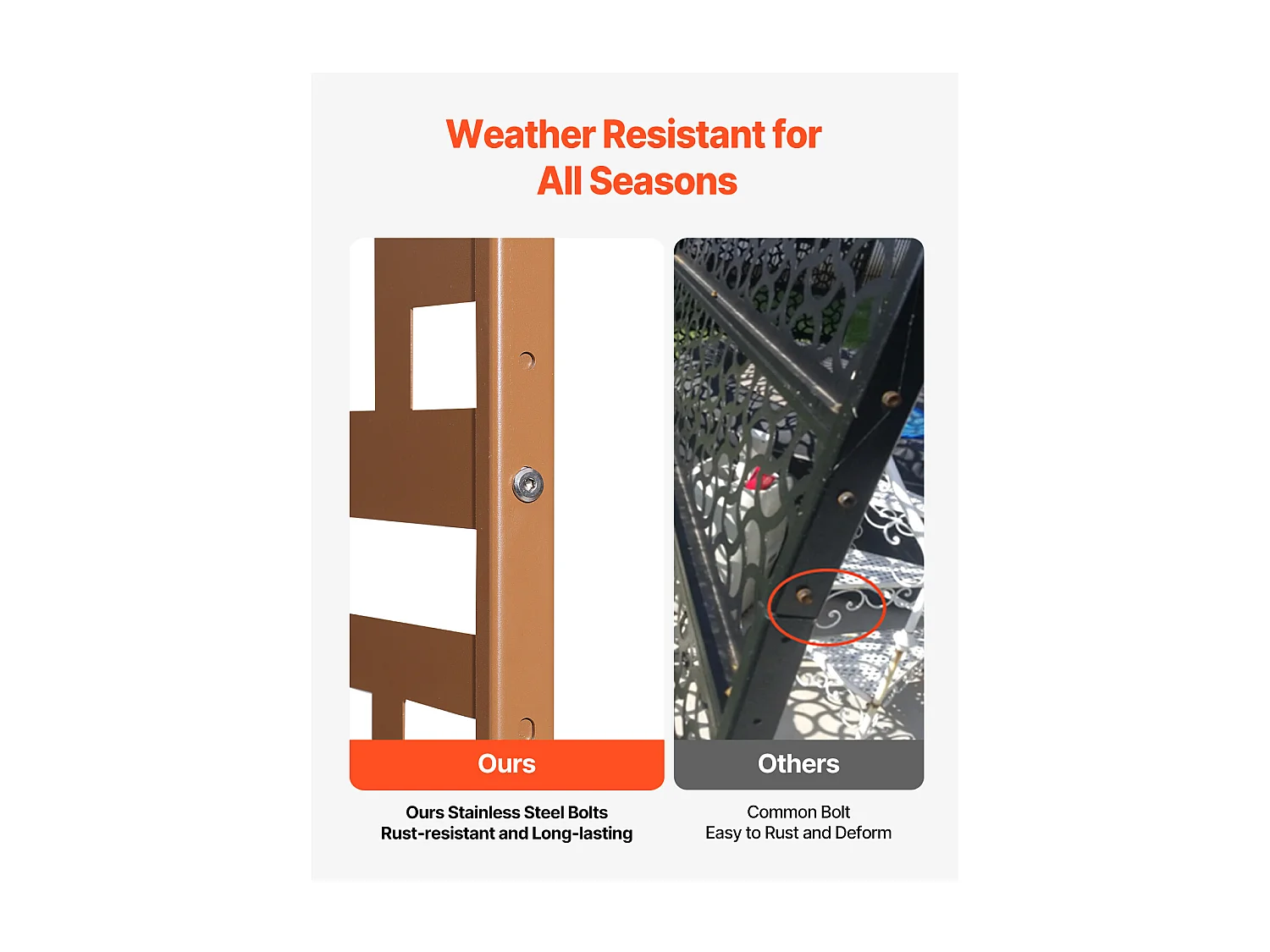 Sichtschutz,SucceBuy 91 x 183 CM, Sichtschutzpaneele aus Metall für den Außenbereich, Braun