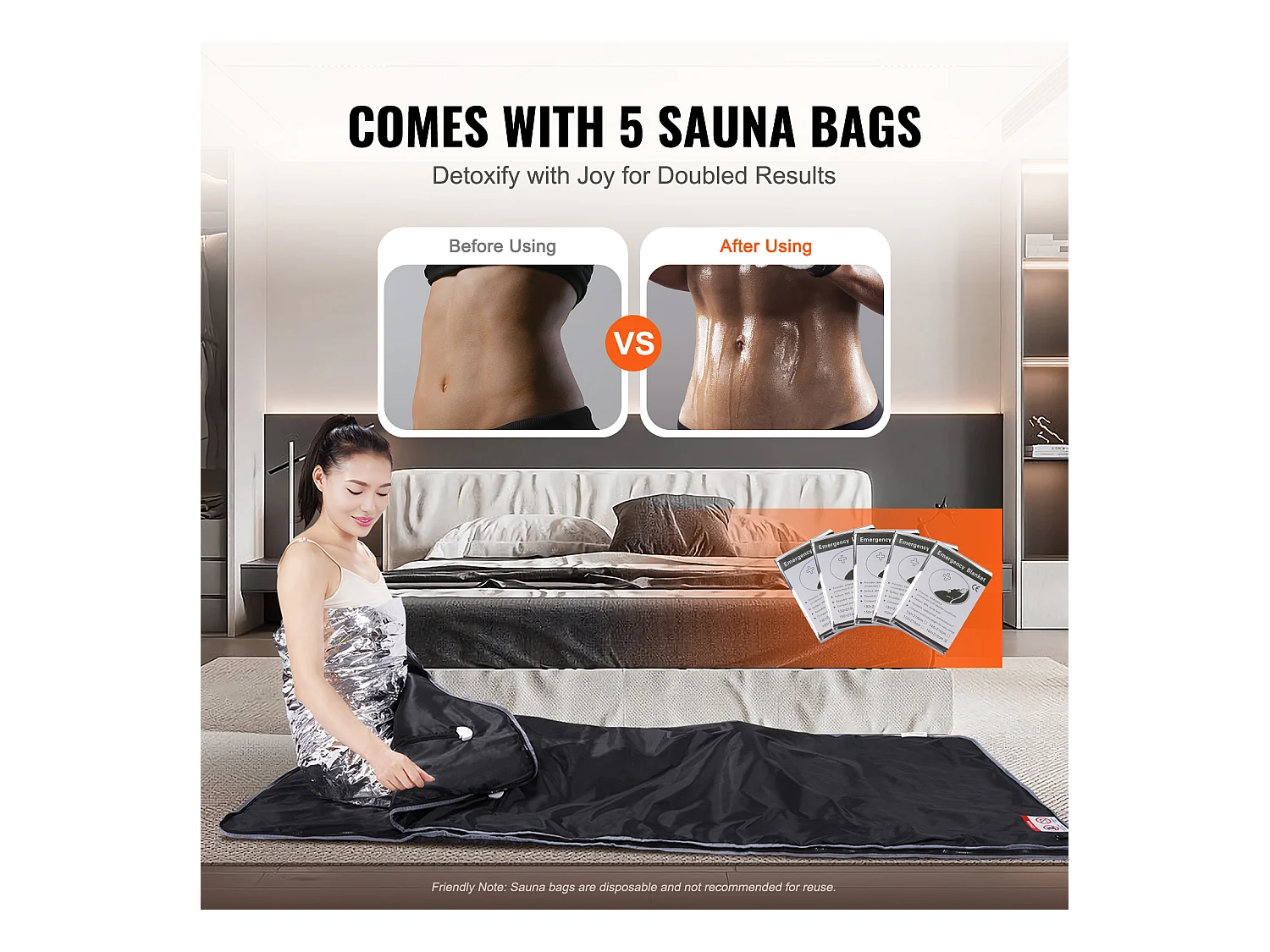 Couverture, SucceBuy Couverture de sauna 180x80 CM, Infrarouge Lointain, Emmanchures, Détox, Oxford