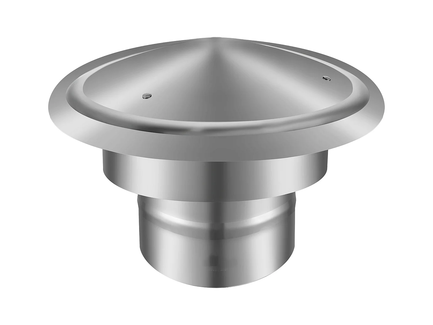 Kamin SucceBuy Kaminhaube Von 15.24CM, Regenschutz für Runden Dach in Edelstahl 304, Silbrig