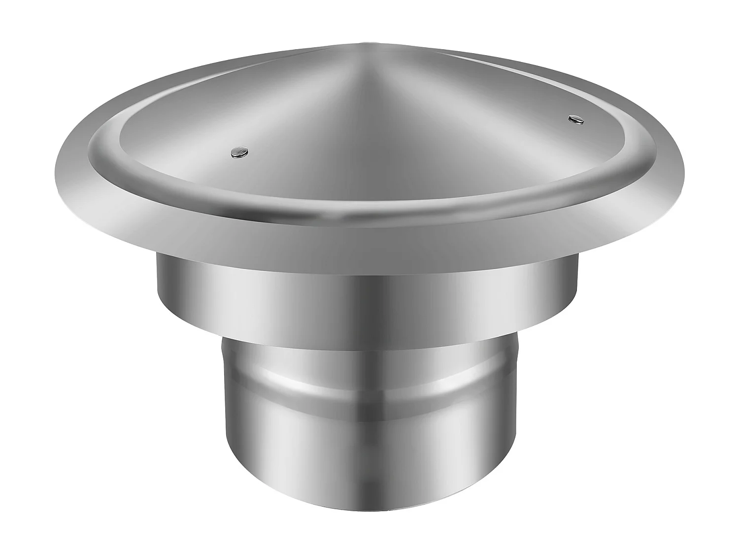 Cheminée SucceBuy Chapeau de Cheminée de 15.24CM, Protection contre La Pluie pour Toit Rond en Acier Inoxydable 304, Argent