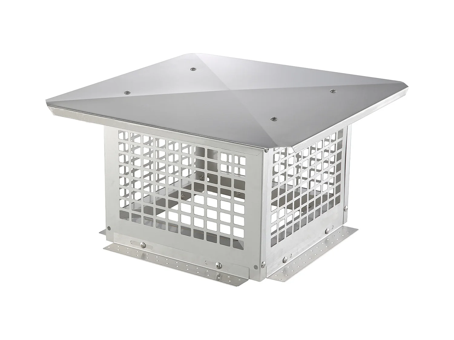 Cheminée SucceBuy Chapeau de Cheminée 30.5 X 30.5 CM, Couvercle de Conduit en Acier Inoxydable 304, Maille