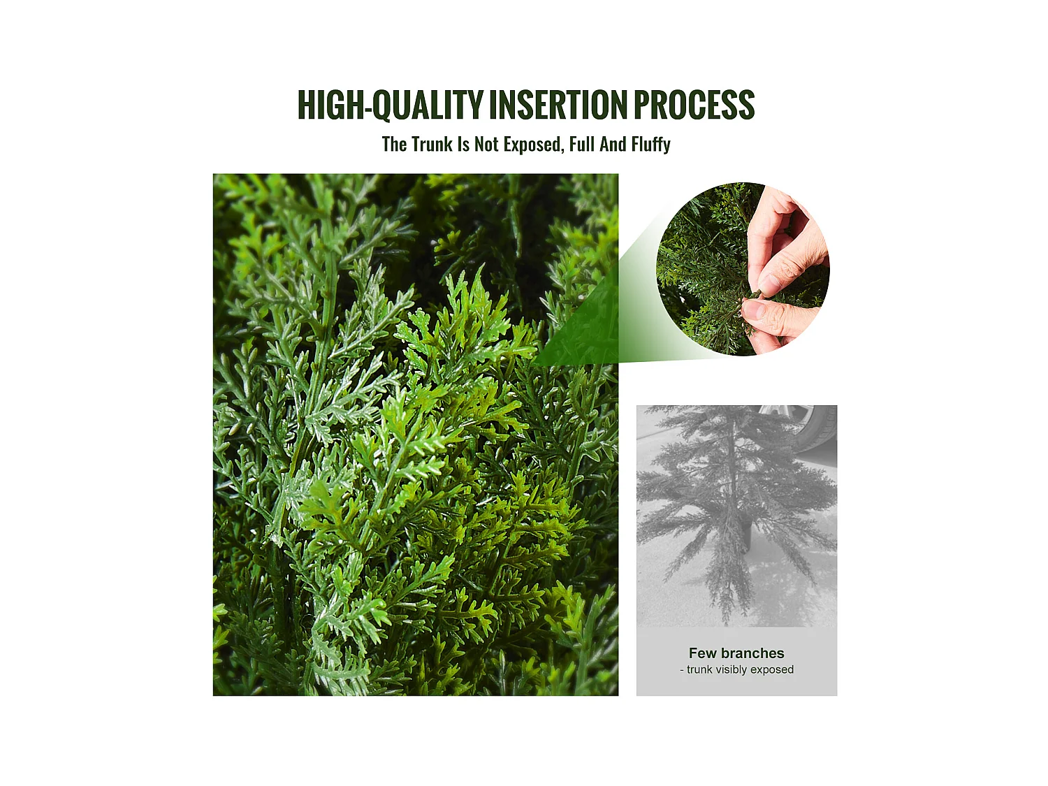 Arbres Artificiels, SucceBuy Lot de 2 Arbres Topiaires Artificiels en Cèdre de 120 CM Résistant aux UV pour Décoration D'intérieur/extérieur