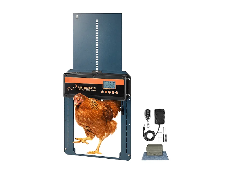 Porte Automatique pour Poulailler SucceBuy, Minuterie et Capteur de Lumière, Ouvre-porte Automatique