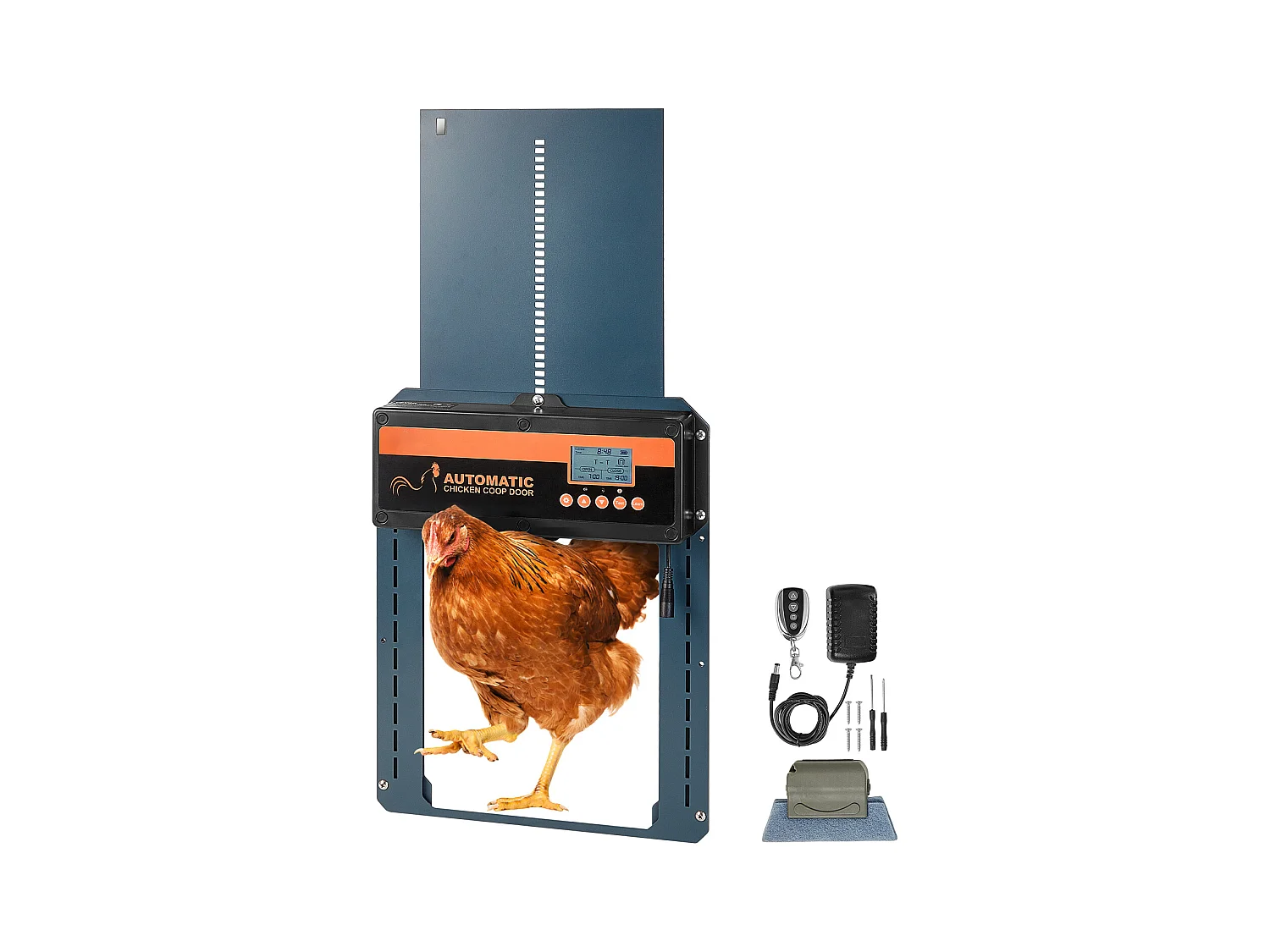 Porte Automatique pour Poulailler SucceBuy, Minuterie et Capteur de Lumière, Ouvre-porte Automatique