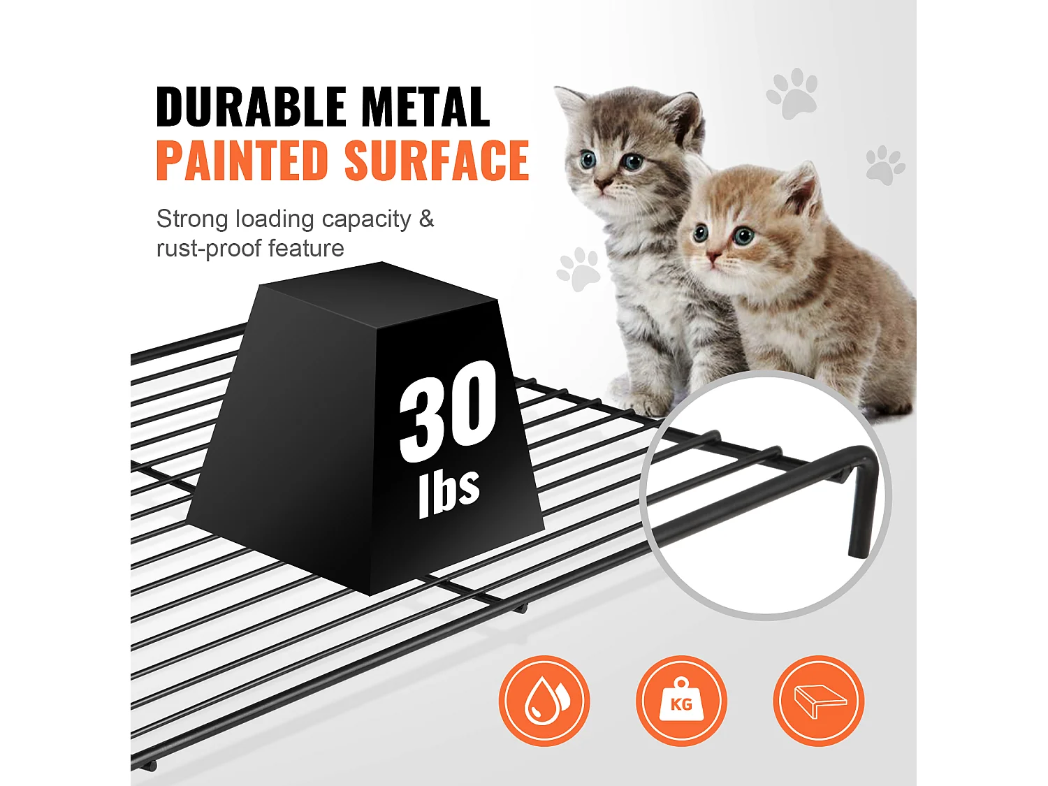 Gabbia per Gatti, SucceBuy Recinto per Gatti in Metallo a 4 Livelli con Ruote