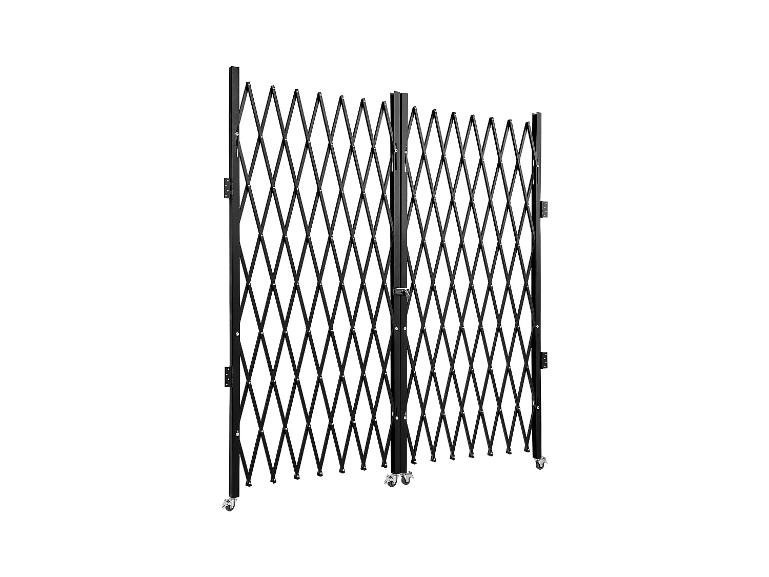 Barrière de Sécurité Double Pliante SucceBuy, 198.12cm H x 365.76cm W, Porte Pliante, Porte à Ciseaux