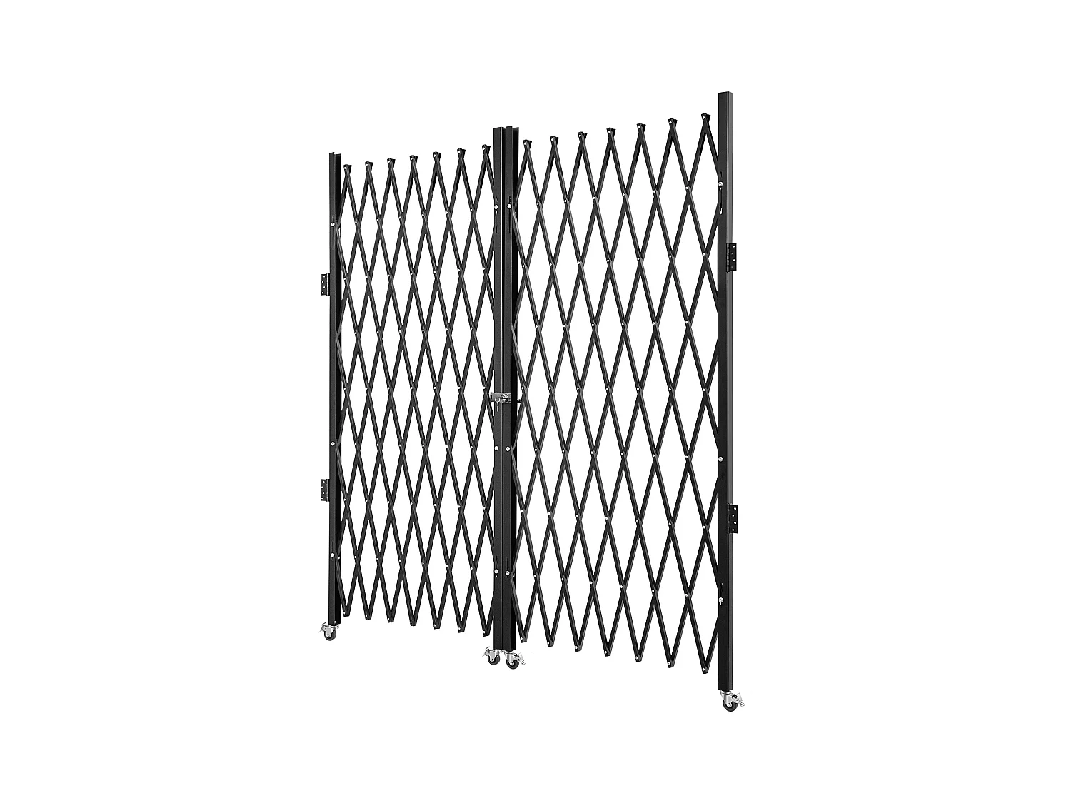 Doppeltes Faltbares Sicherheitstor SucceBuy, 198.12cm H x 365.76cm B, Falttür, Scherentor