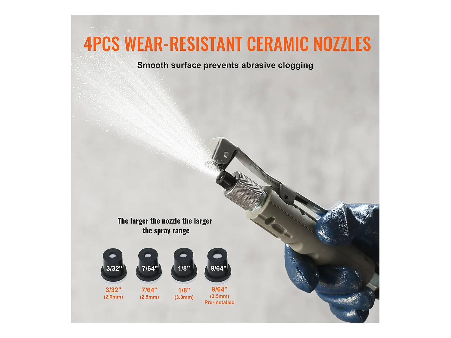 Máquina Pulidora de Arena de 10 galones SucceBuy, Pulidora de Arena Neumática Portátil, Abrasivo para Medios, 60-110 PSI