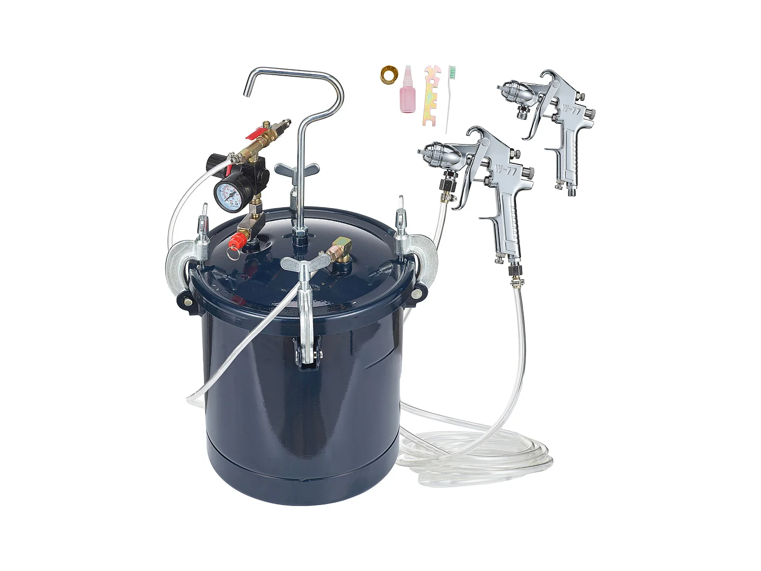 Spray Paint Pressure Pot SucceBuy, 10L/2,5gal, Ugelli da 1,5 mm e 4 mm, Doppie Pistole a Spruzzo