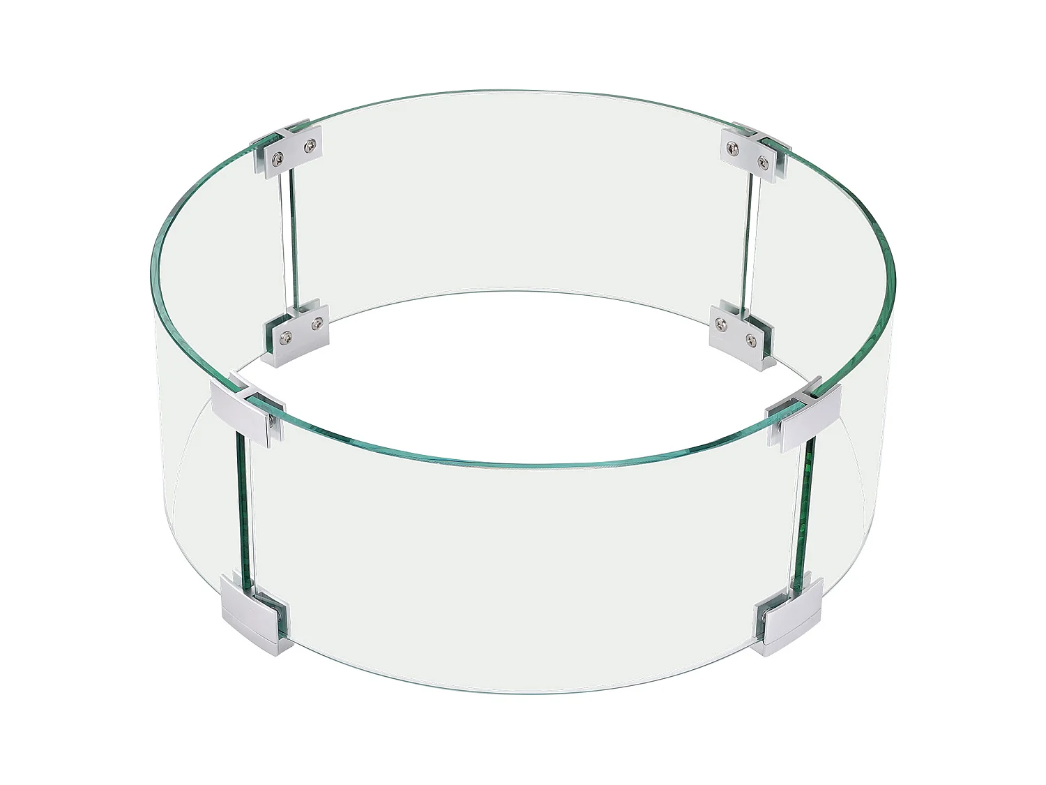 Pare-Vent SucceBuy Pare-Vent pour Foyer Extérieur 435 x 170 mm, Pare-flammes en Verre Trempé de 6 mm D'épaisseur