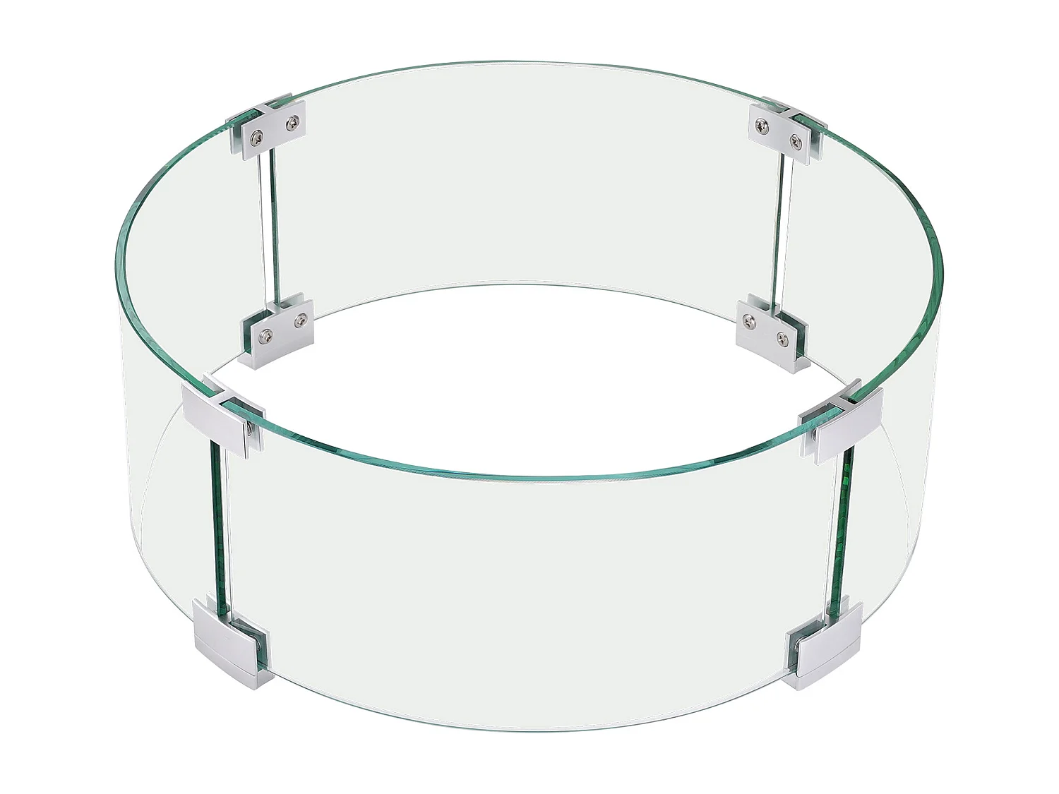 Pare-Vent SucceBuy Pare-Vent pour Foyer Extérieur 435 x 170 mm, Pare-flammes en Verre Trempé de 6 mm D'épaisseur