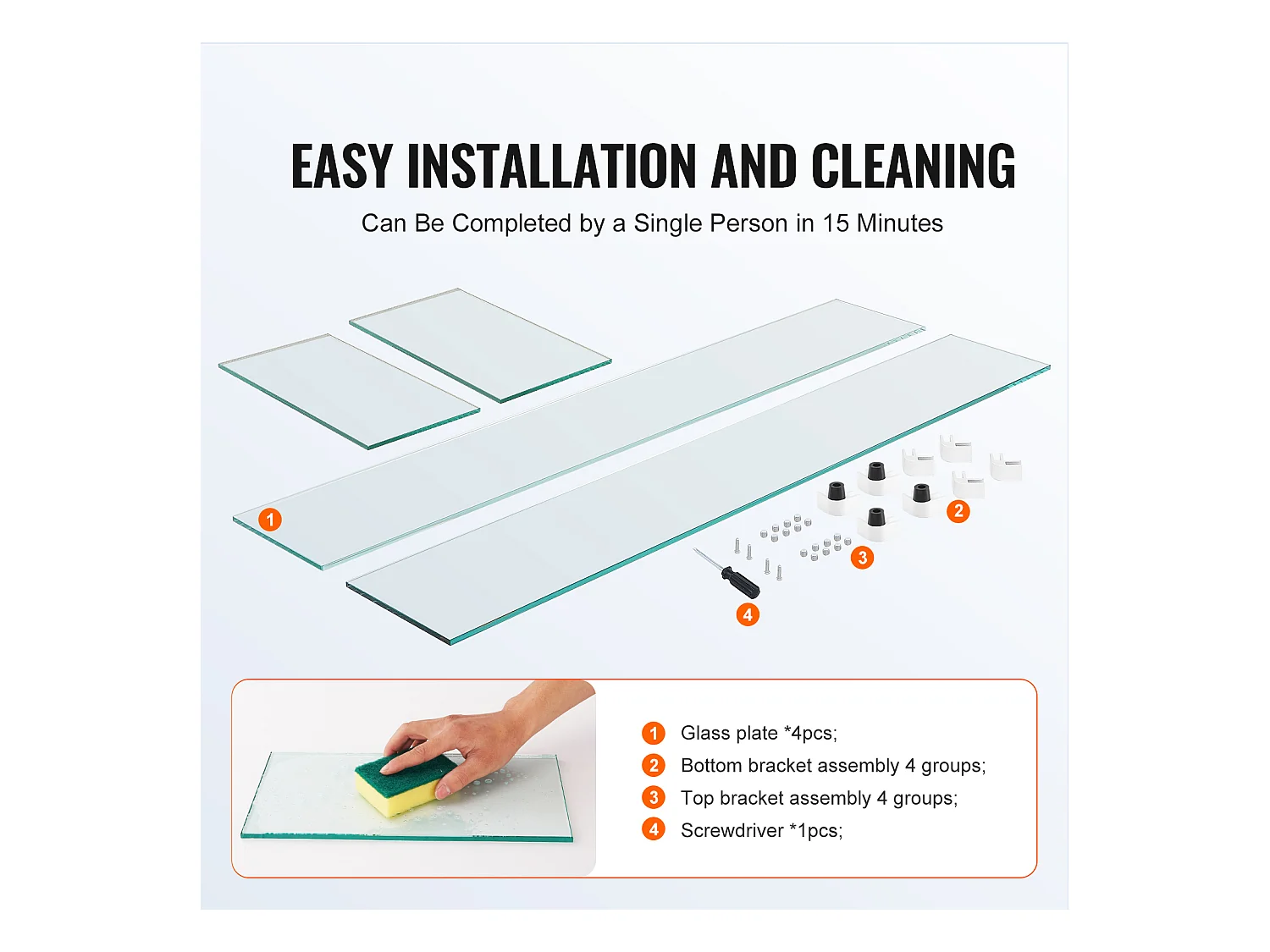 Przednia Szyba SucceBuy Osłona Przeciwwiatrowa ze Szkła Hartowanego do Kominka 798 x 317 x 165 mm, Grubość Osłony 8 mm