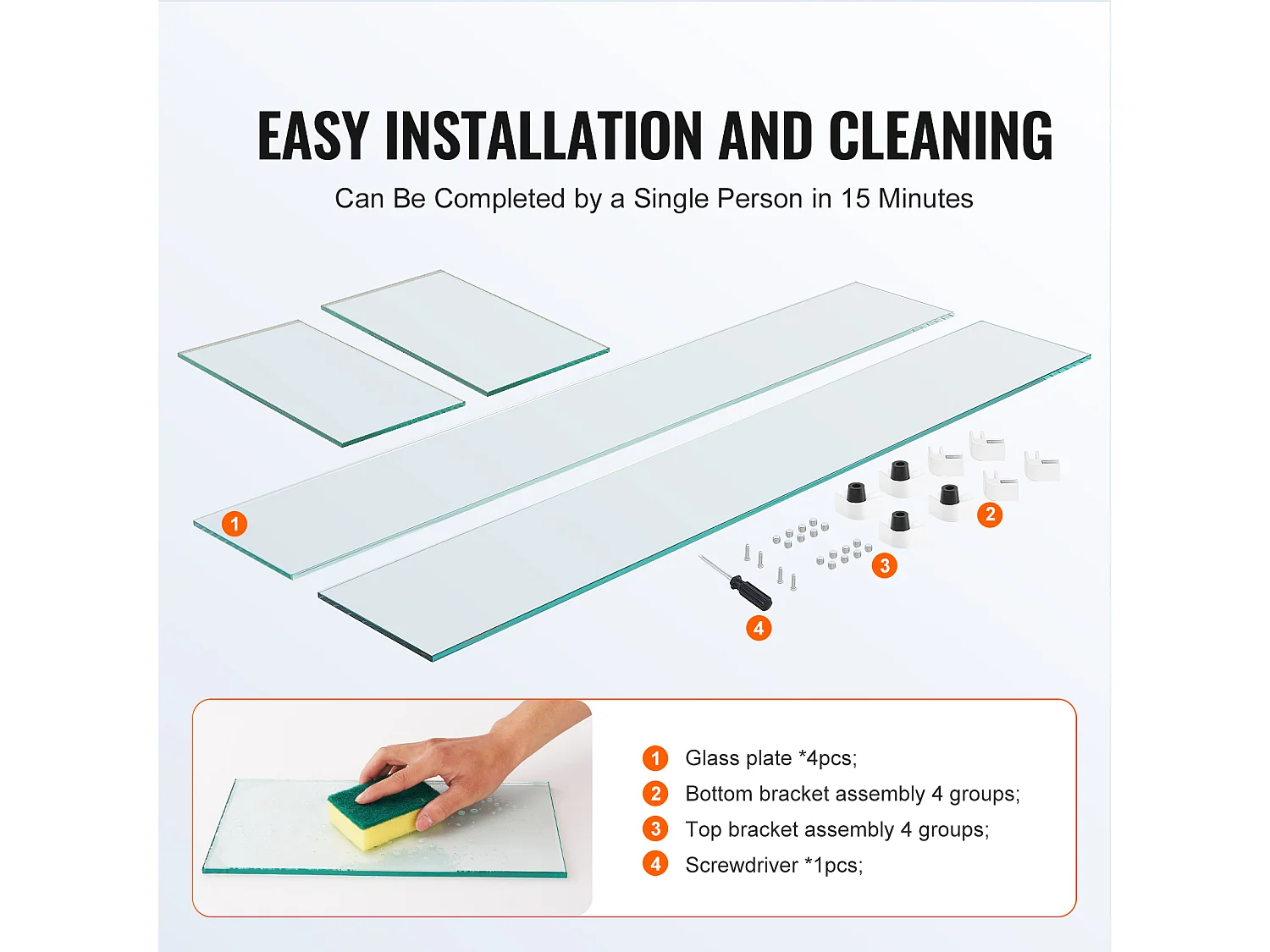 Pare-Vent SucceBuy Pare-Vent pour Foyer en Verre Trempé 798 x 317 x 165 mm, Bouclier de 8 mm D'épaisseur