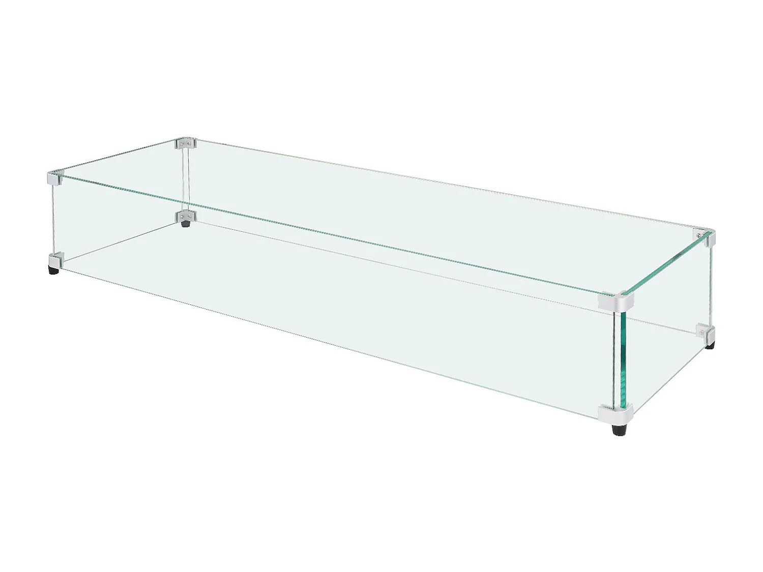 Pare-Vent SucceBuy Pare-Vent pour Foyer en Verre Trempé 798 x 317 x 165 mm, Bouclier de 8 mm D'épaisseur