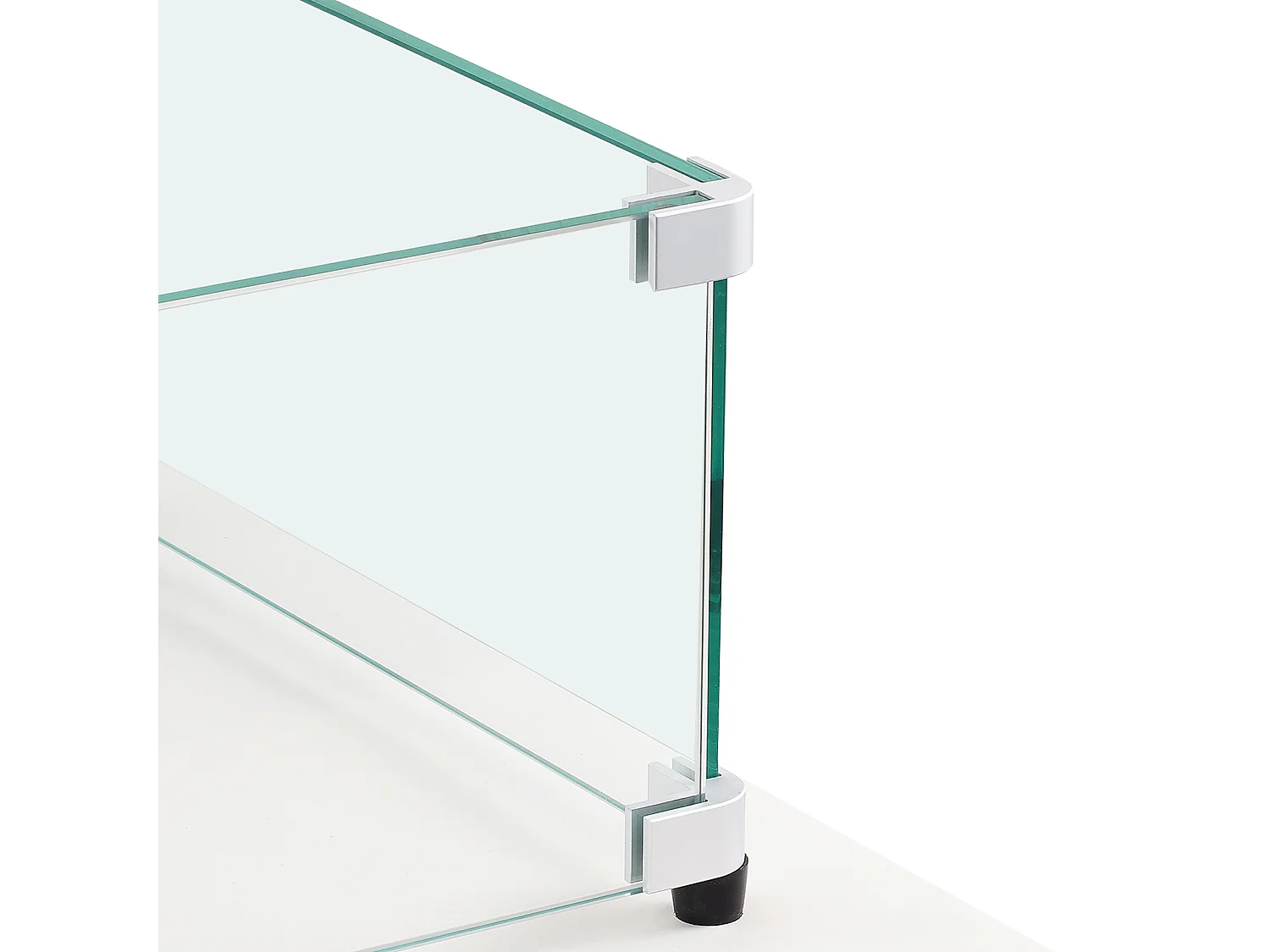 Pare-Vent SucceBuy Pare-Vent pour Foyer en Verre Trempé 798 x 317 x 165 mm, Bouclier de 8 mm D'épaisseur