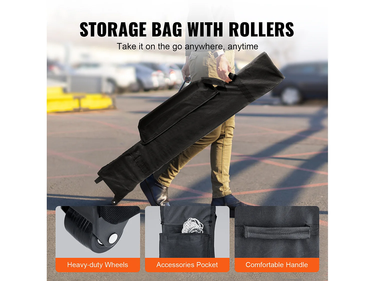 Tonnelle Barnum Pop-up, SucceBuy Tente à Baldaquin Escamotable 304.8x304.8 CM avec Parois Latérales pour une Utilisation en Extérieur Gris Foncé