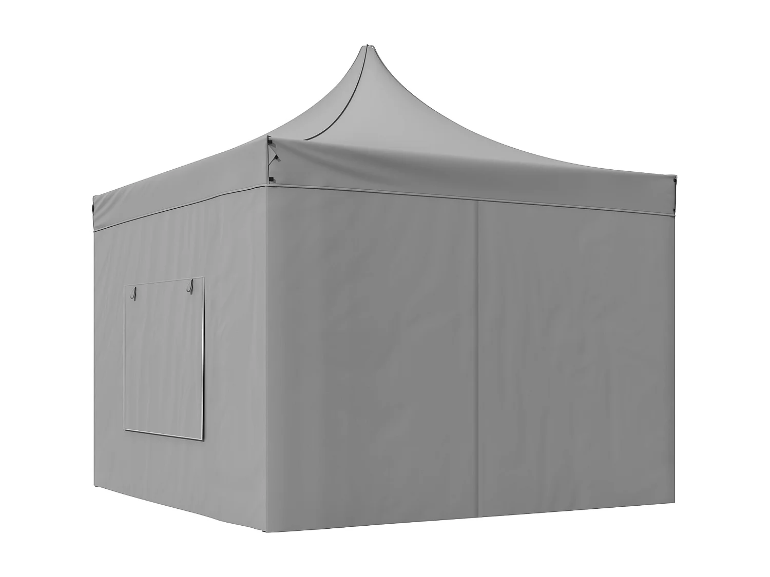 Tonnelle Barnum Pop-up, SucceBuy Tente à Baldaquin Escamotable 304.8x304.8 CM avec Parois Latérales pour une Utilisation en Extérieur Gris Foncé