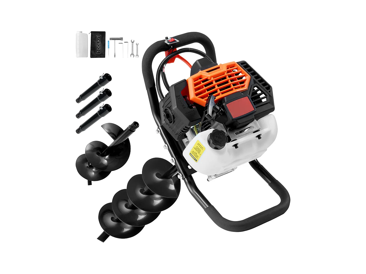 Tarière À Gaz SucceBuy 52CC 1450W Avec Forets De 15.2cm Et 25.4cm Et 3 Tiges D'Extension