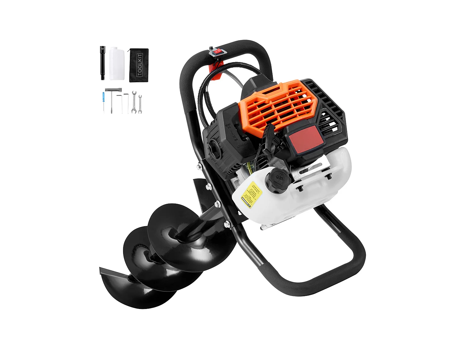 Tarière à Essence Thermique, SucceBuy Tarière à Gaz 52CC 1450W Avec Forets de 20.32 CM