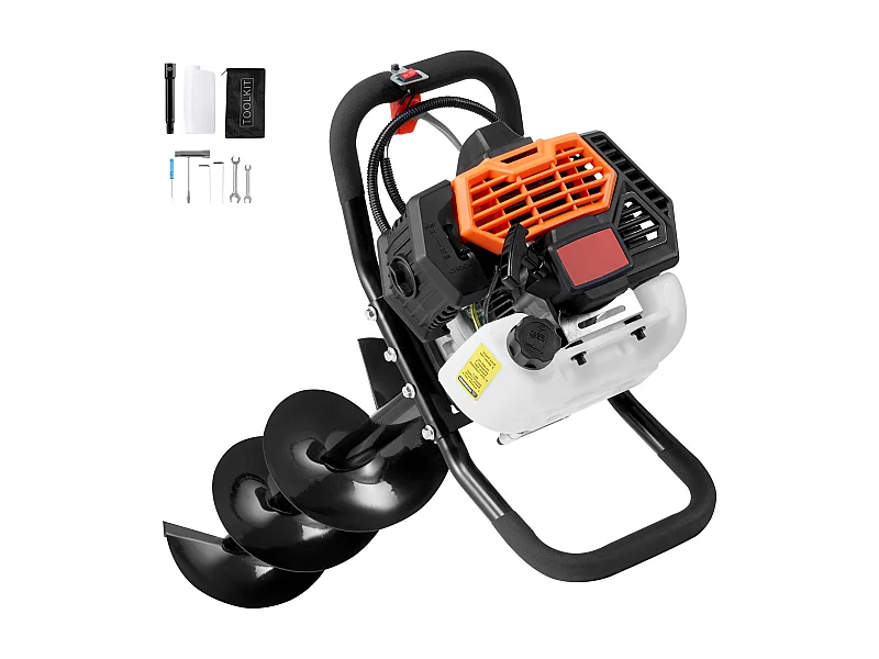 Tarière à Essence Thermique, SucceBuy Tarière à Gaz 52CC 1450W Avec Forets de 20.32 CM