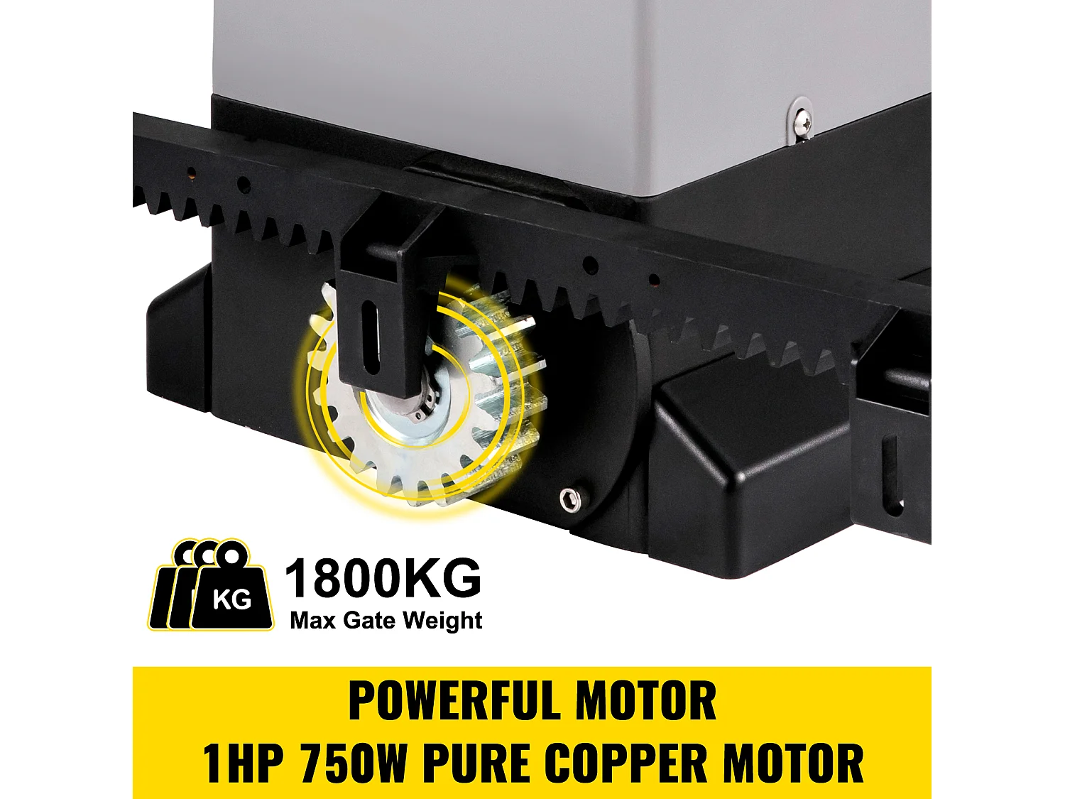Ouvre-Portail Coulissant Automatique SucceBuy 1800 Kg 4 Télécommandes Et Contrôle Par Application