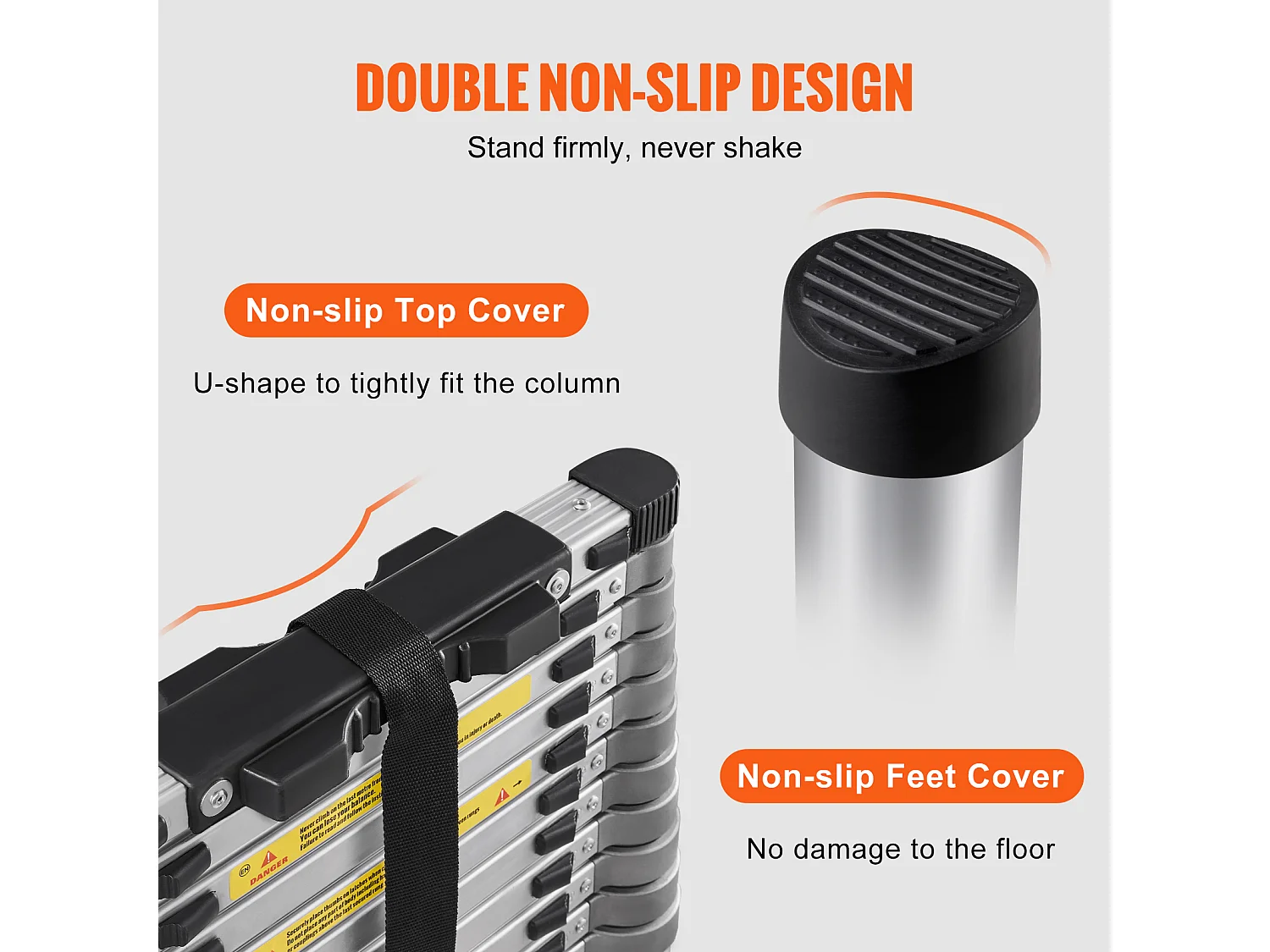 Gartenwartungswerkzeug SucceBuy Teleskopische Leiter, Aluminiumverlängerung von 457,2CM, Tragbar Und Vielzweck