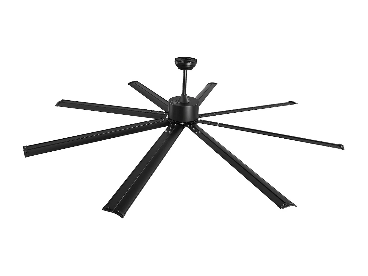 Ventilateur SucceBuy Ventilateur de Plafond 213 CM sans Lumière, Télécommande 6 Vitesses, 8 Pales en Aluminium, Ventilateur Extérieur Encastré Moderne