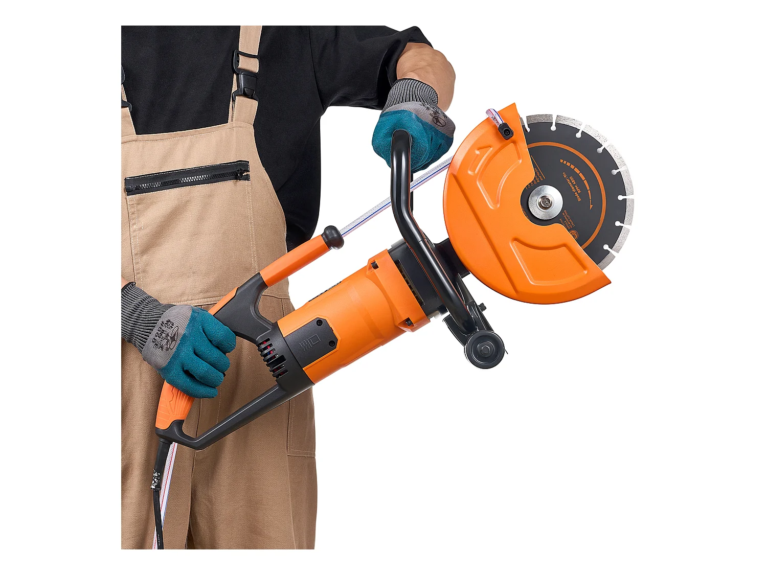 Serra Elétrica de Betão SucceBuy Serra Elétrica de Betão de 22.8CM, Húmido/Seco, com Bomba de Água e Lâmina