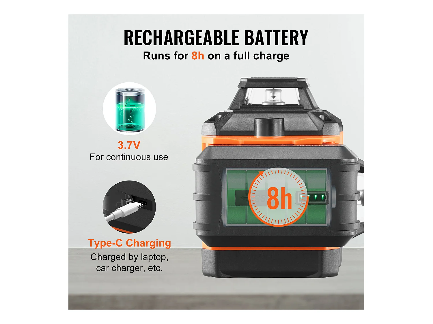 Niveau Laser, SucceBuy Niveau Laser 3048 CM Ligne Croisée Verte Autonivelante Haute Précision