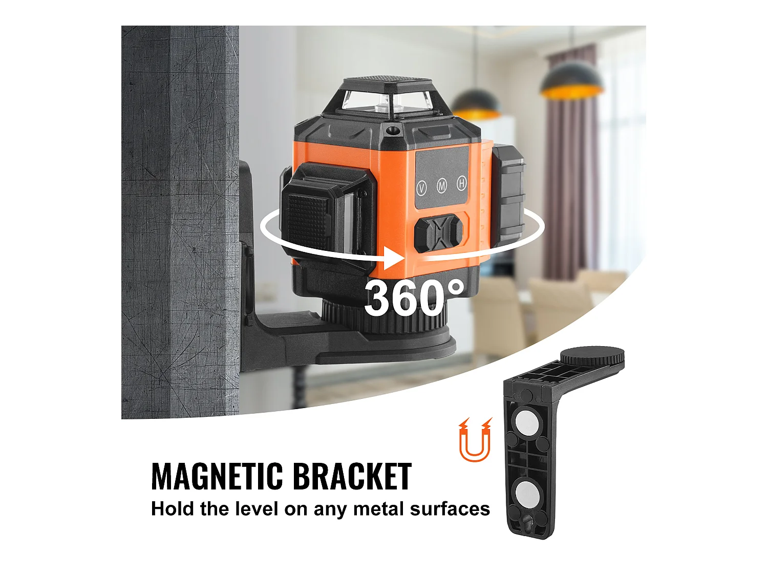 Niveau Laser, SucceBuy Niveau Laser 3048 CM Ligne Croisée Verte Autonivelante Haute Précision